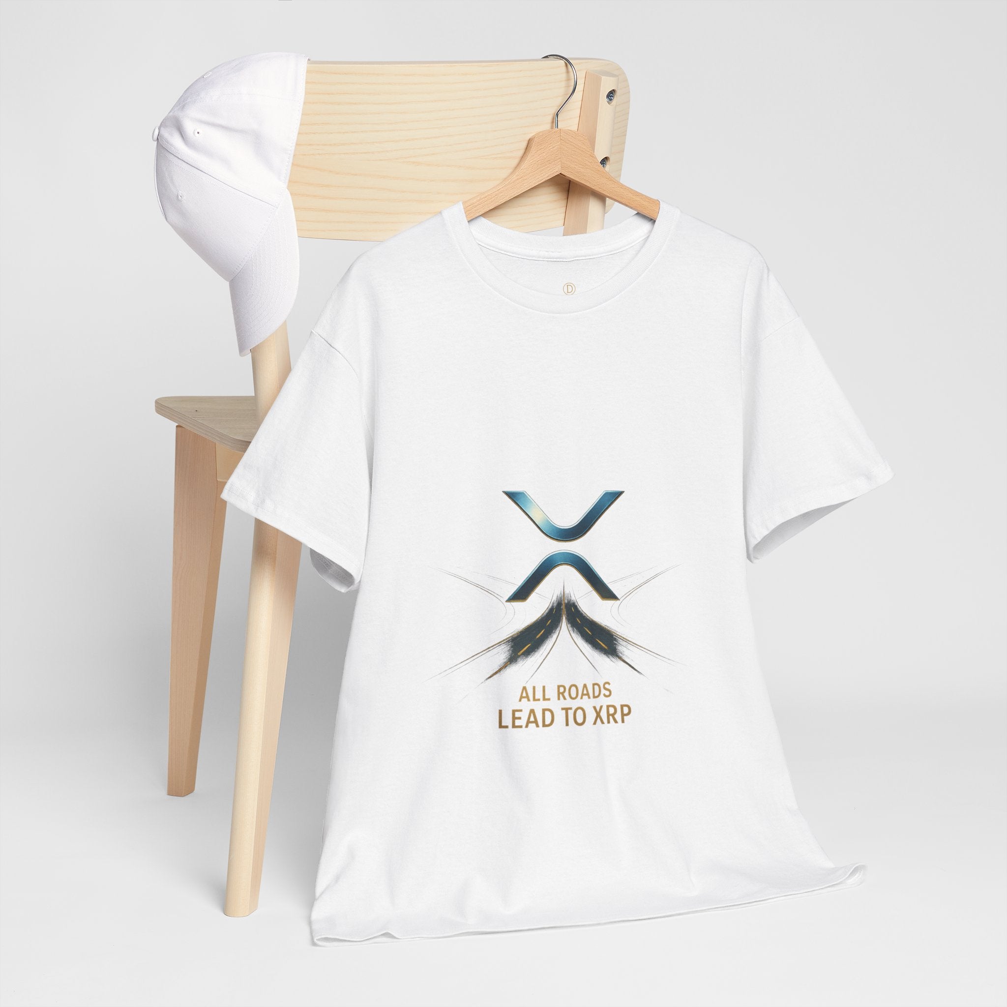 All Roads Lead to XRP T-Shirt — Crypto Ripple Logo Tee