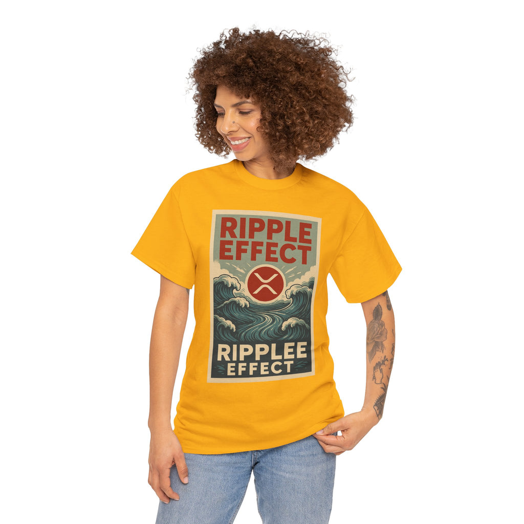 Ripple Effect Tee — Vintage Wave XRP Crypto Graphic T-Shirt