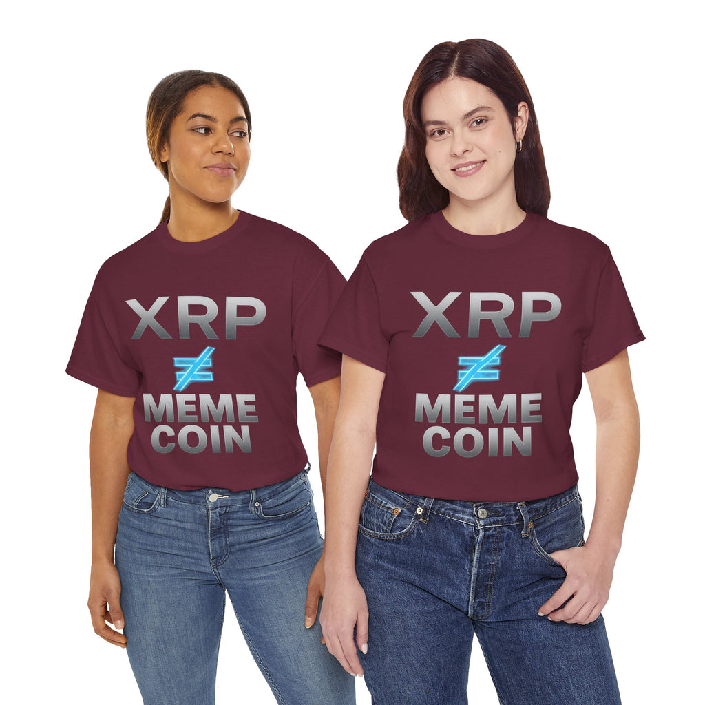 XRP ≠ Meme Coin T-Shirt — Crypto Investor Statement Tee