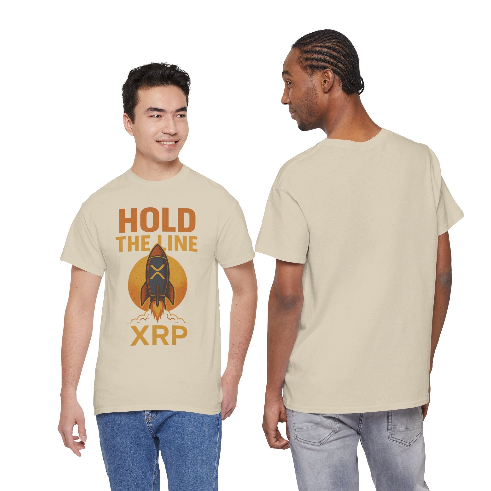 XRP Hold The Line Rocket Tee — Crypto Investor T‑Shirt