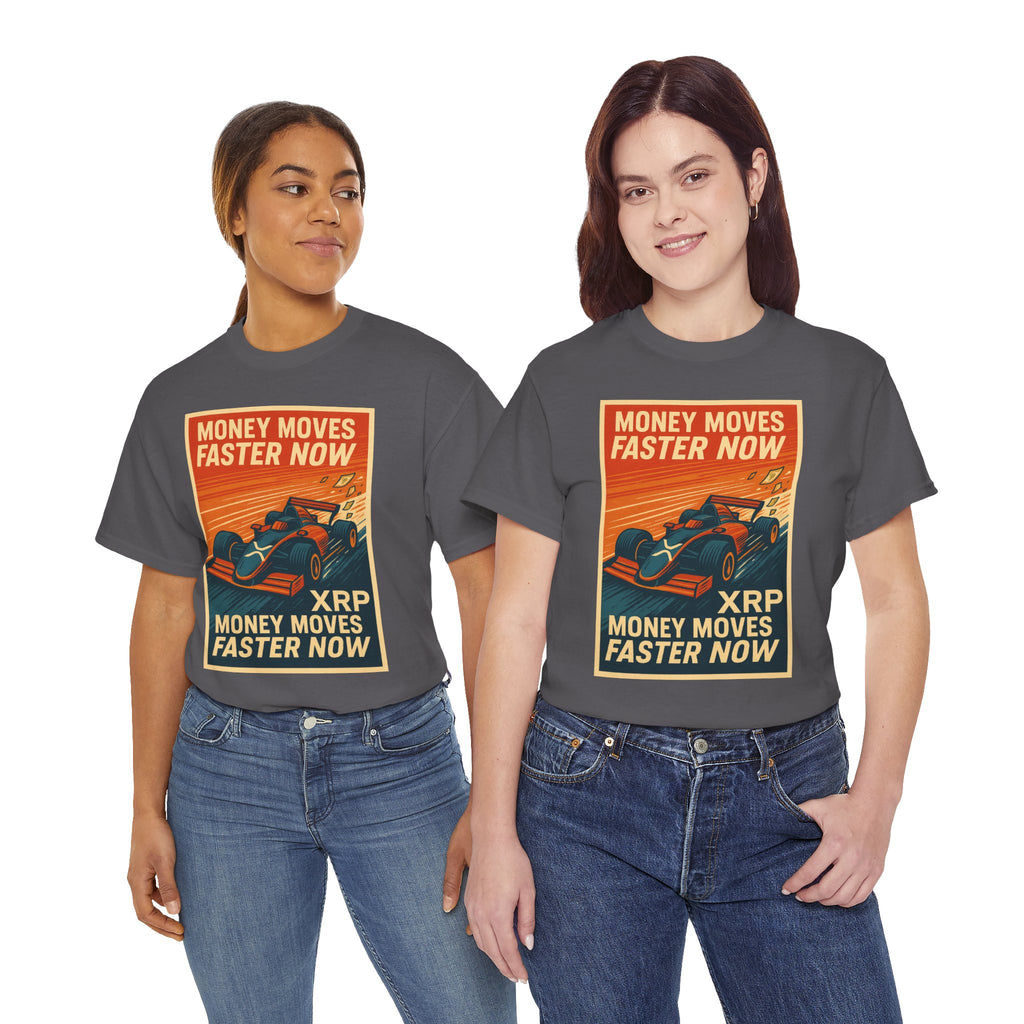 XRP 'Money Moves Faster Now' Racing Tee — Crypto Enthusiast T-Shirt