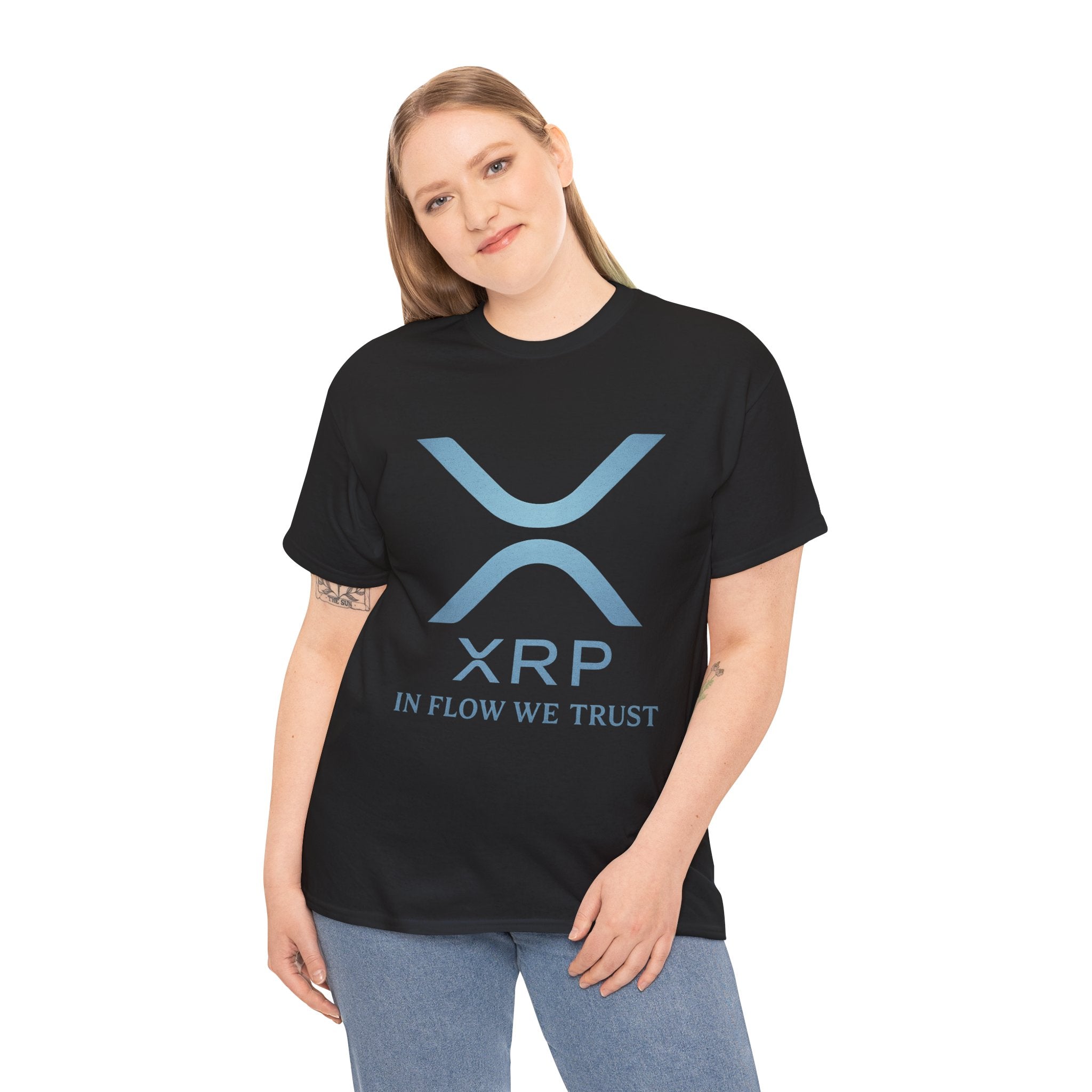 XRP Crypto Tee — "In Flow We Trust" Ripple Logo T-Shirt
