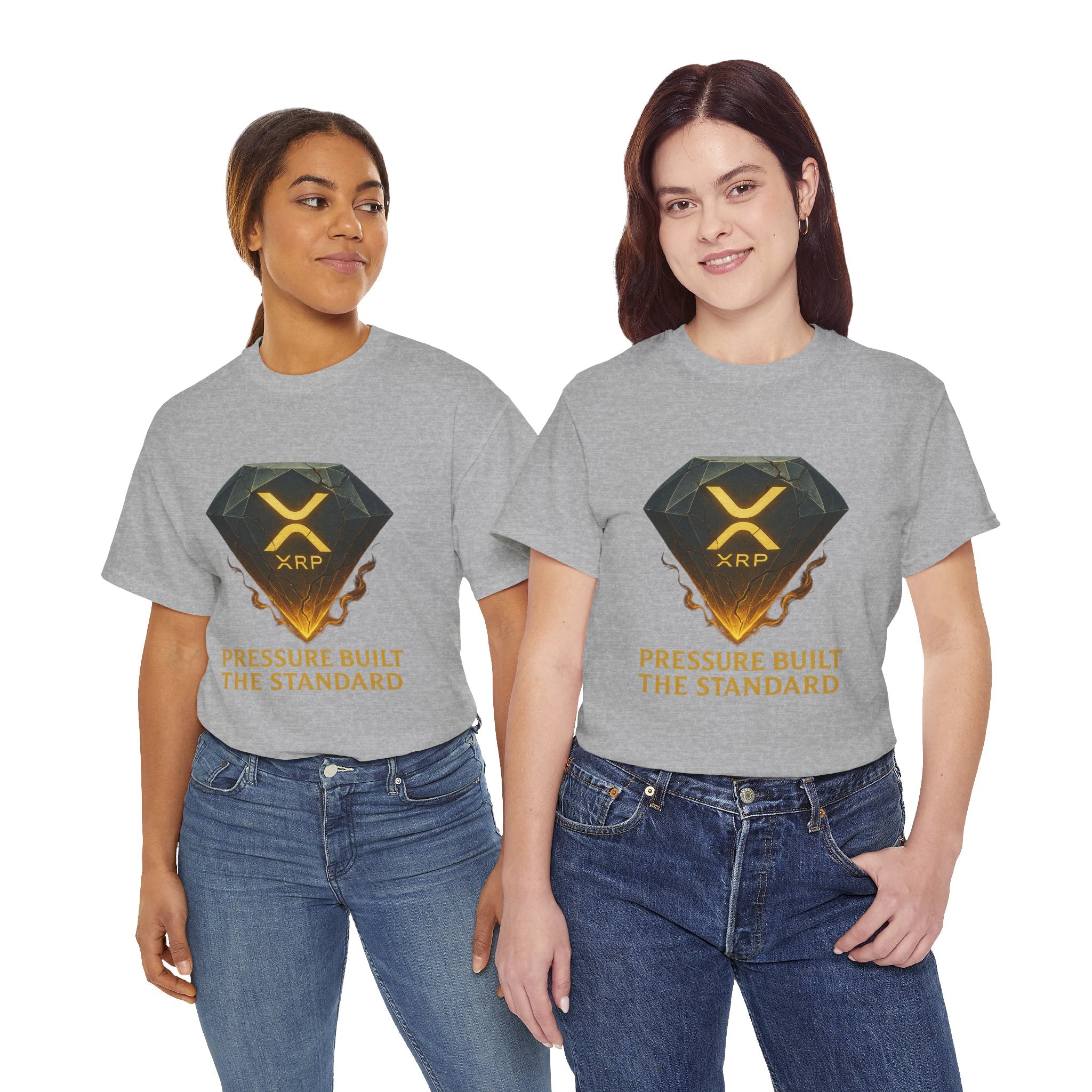 XRP Diamond Tee — "Pressure Built The Standard" Crypto Graphic T‑Shirt