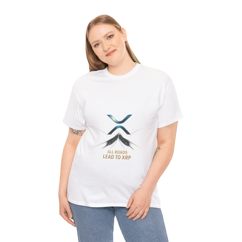 All Roads Lead to XRP T-Shirt — Crypto Ripple Logo Tee