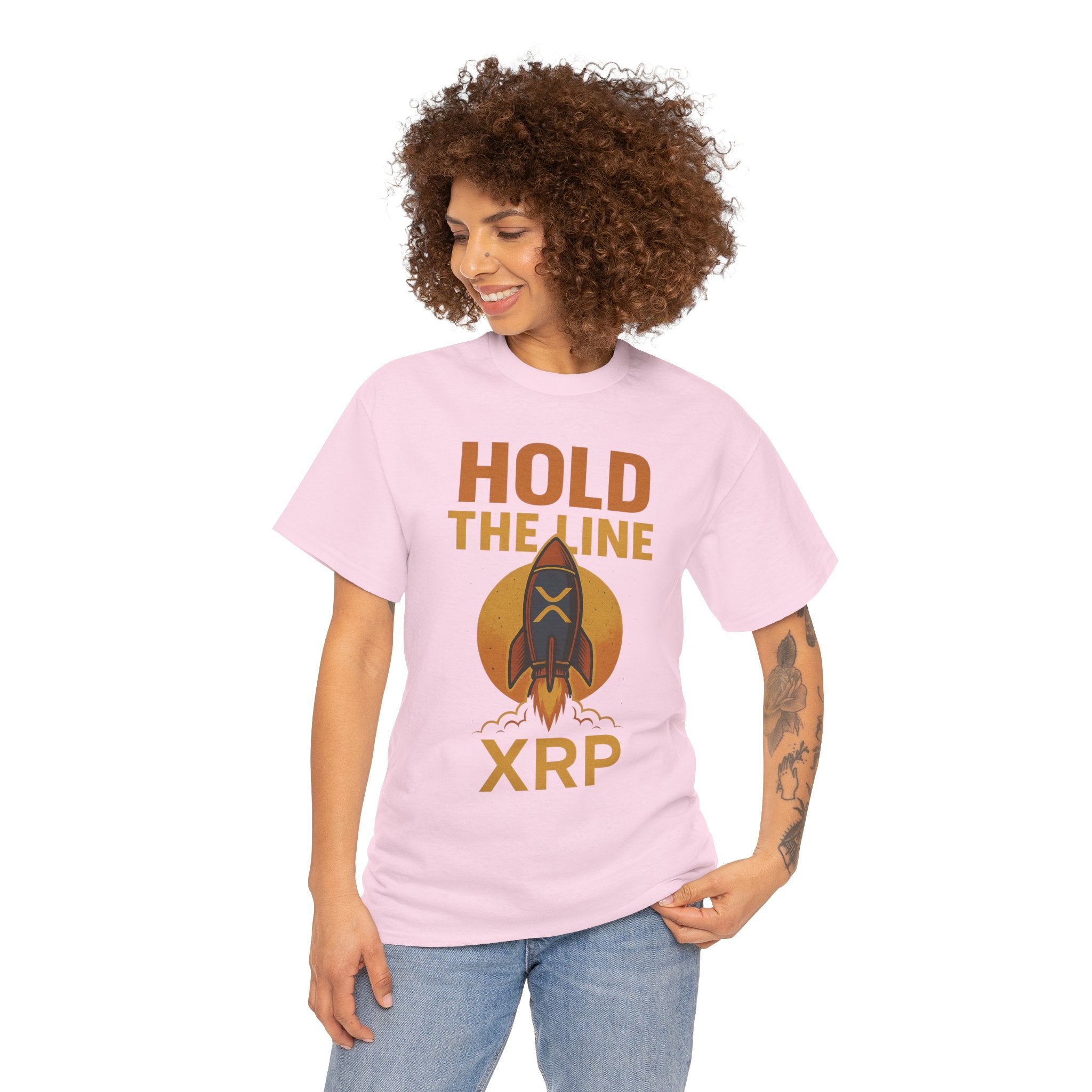 XRP Hold The Line Rocket Tee — Crypto Investor T‑Shirt