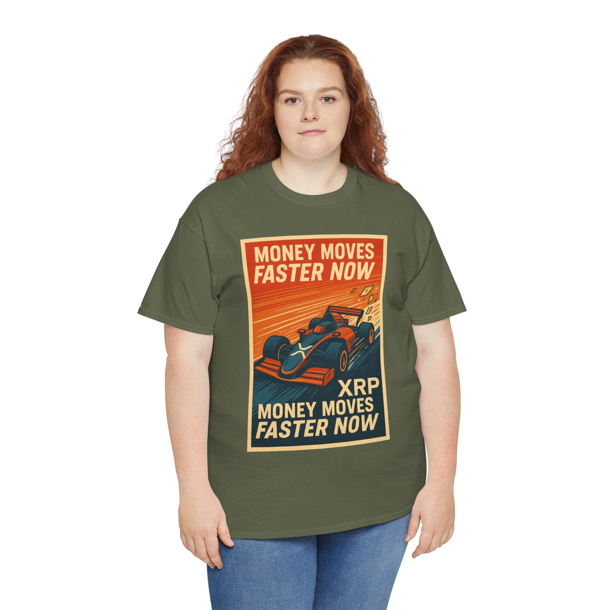 XRP 'Money Moves Faster Now' Racing Tee — Crypto Enthusiast T-Shirt