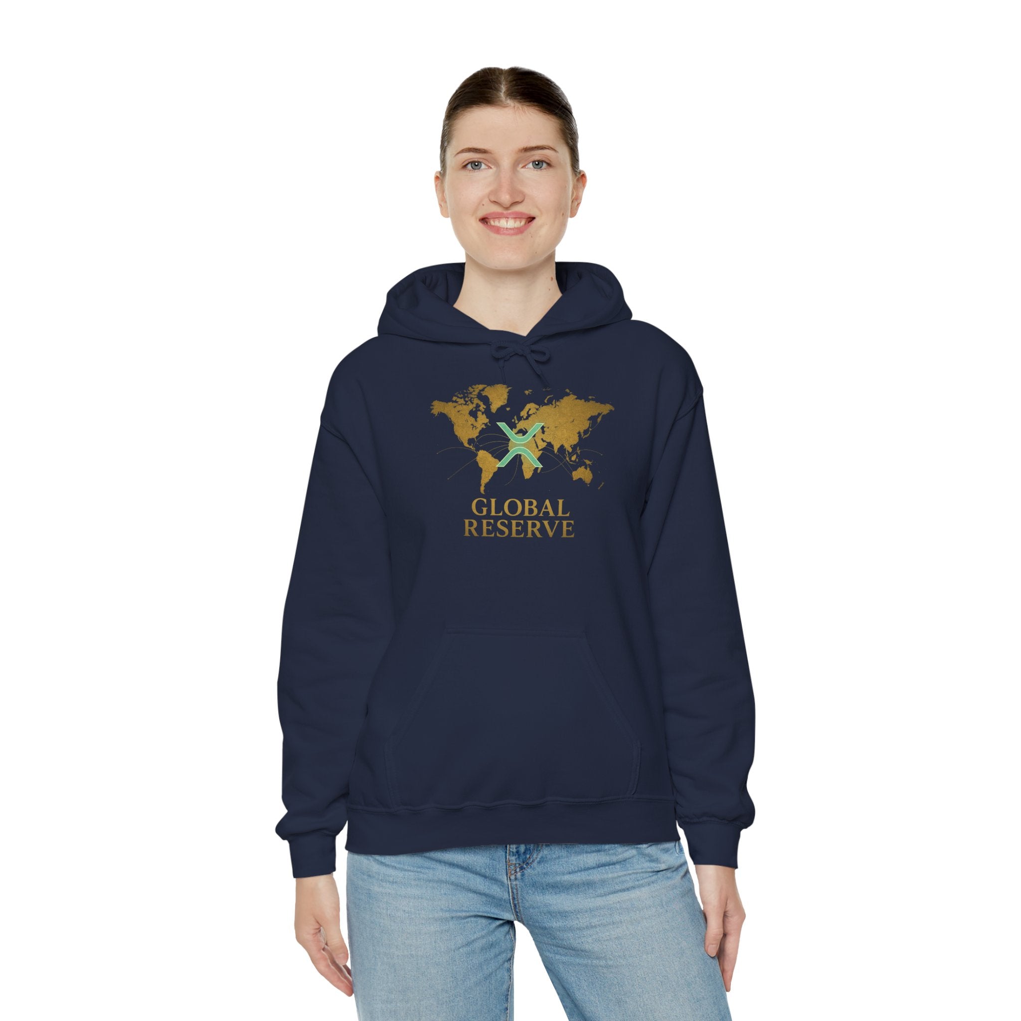 Global Reserve Hoodie — World Map Logo Pullover