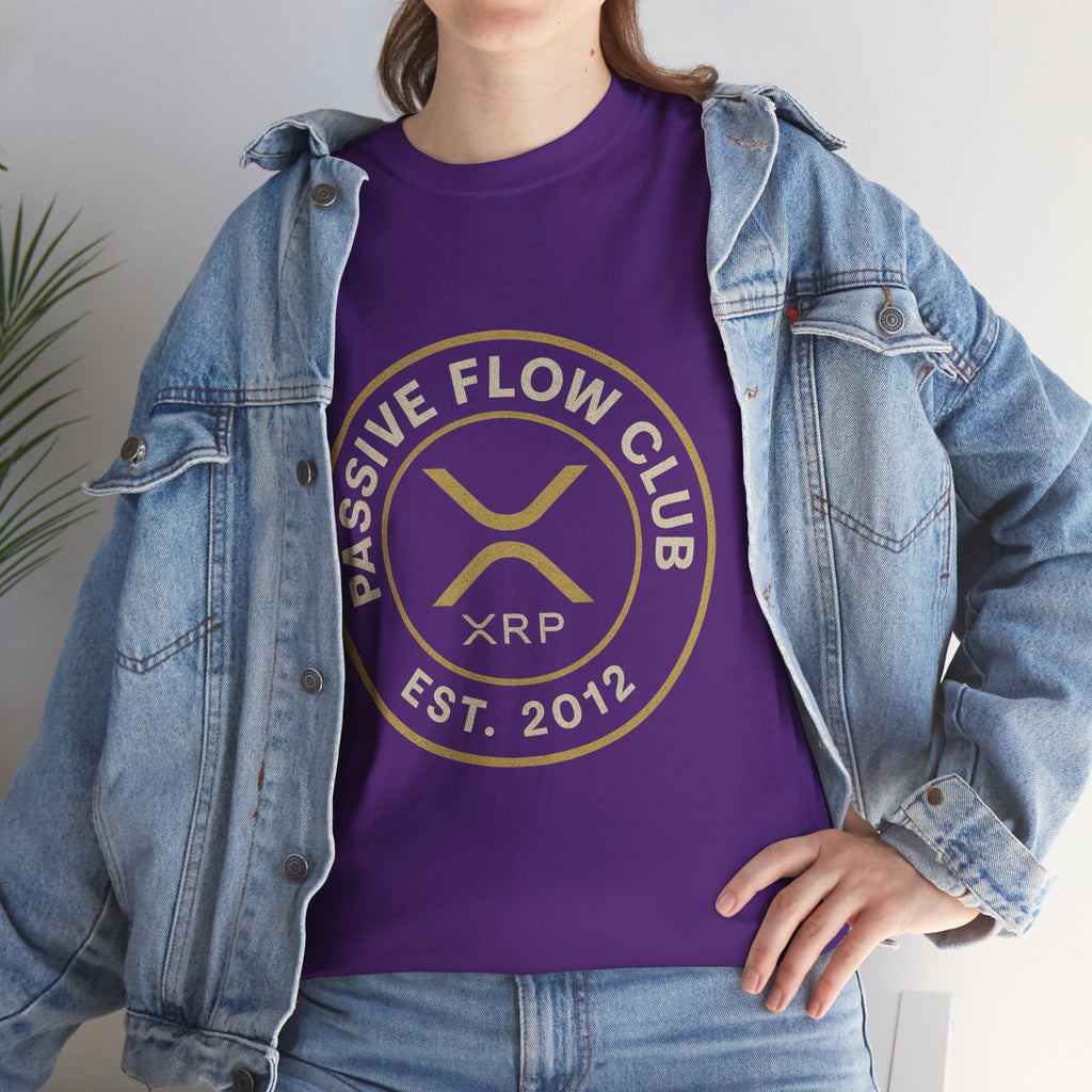 XRP Passive Flow Club T‑Shirt — Crypto Logo Tee (Est. 2012)