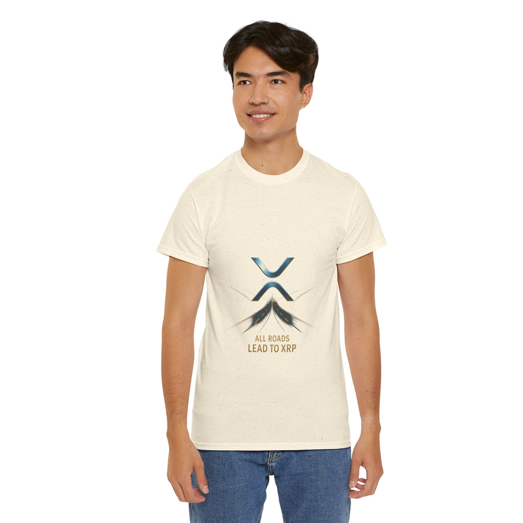 All Roads Lead to XRP T-Shirt — Crypto Ripple Logo Tee