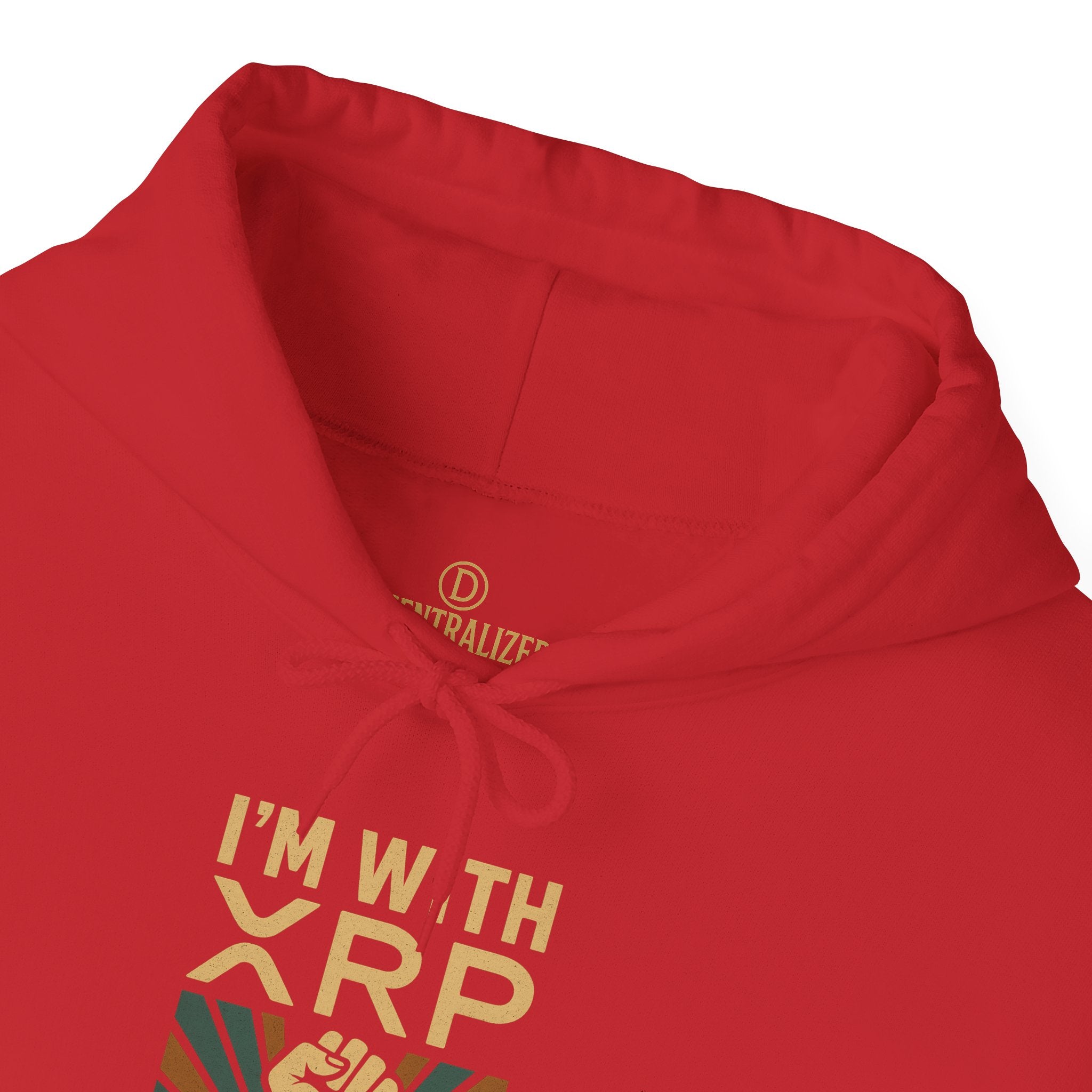 Hoodie — "I'm With XRP" Retro Crypto Graphic Hoodie