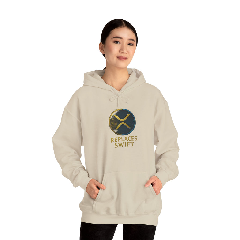 Crypto Logo Hoodie — "Replaces Swift" Ripples Design