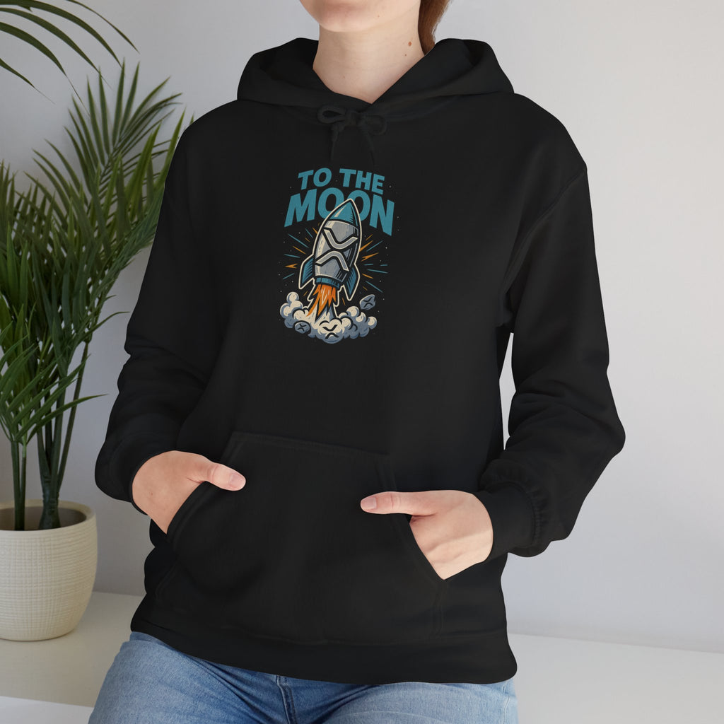 Hoodie — 'To The Moon' Rocket Graphic Pullover