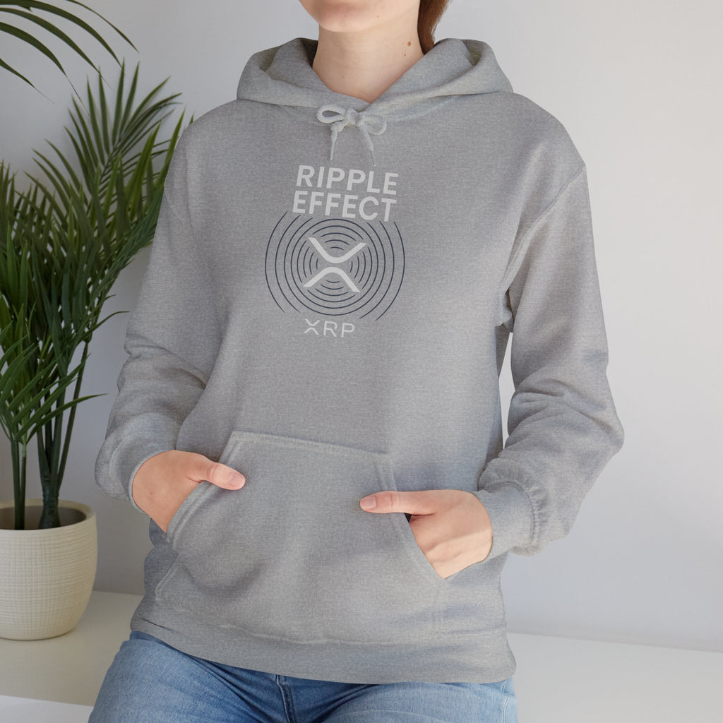 Ripple Effect Hoodie — Minimal Concentric Wave Graphic Sweatshirt