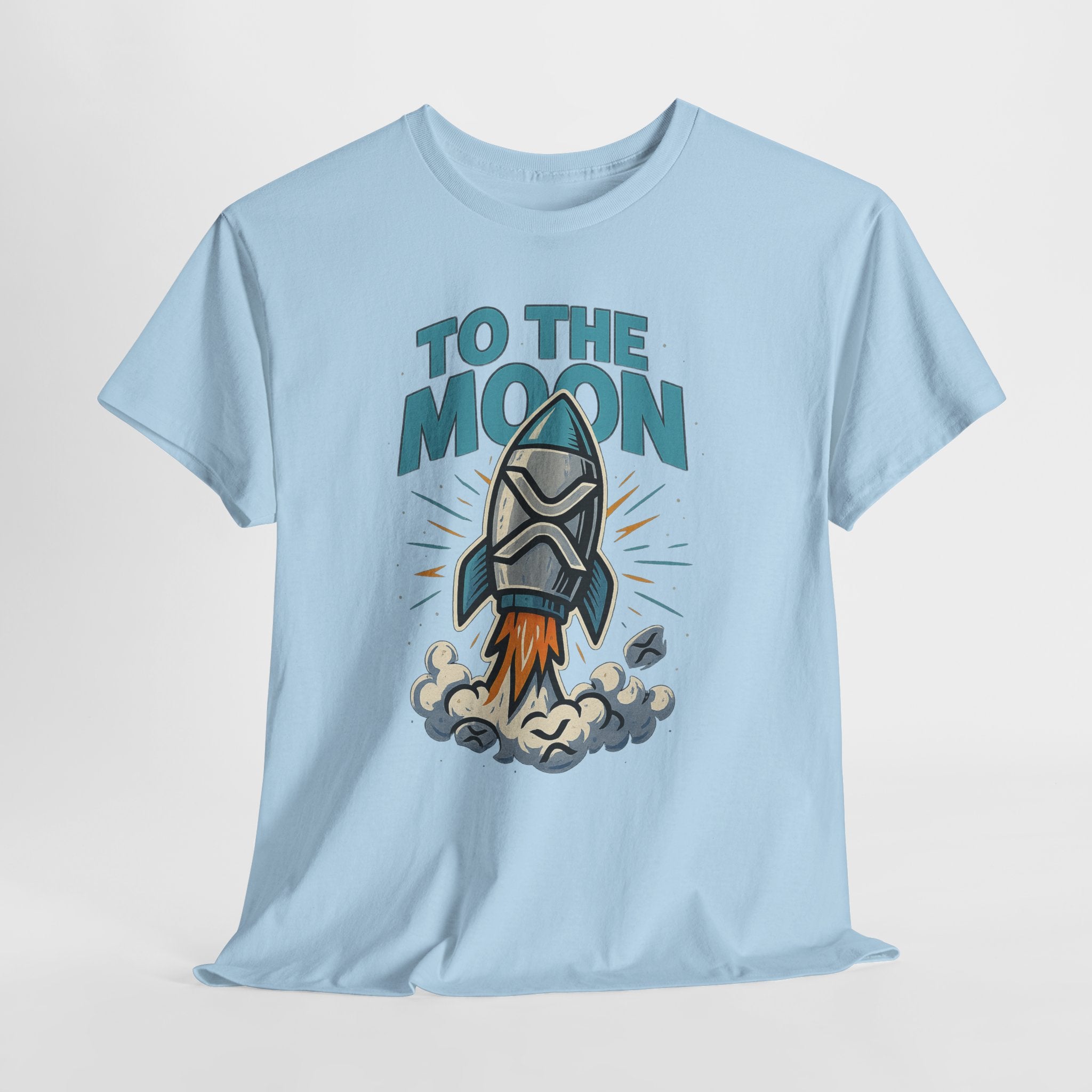 To The Moon Rocket T-Shirt — Space Graphic Tee for Crypto & Space Enthusiasts