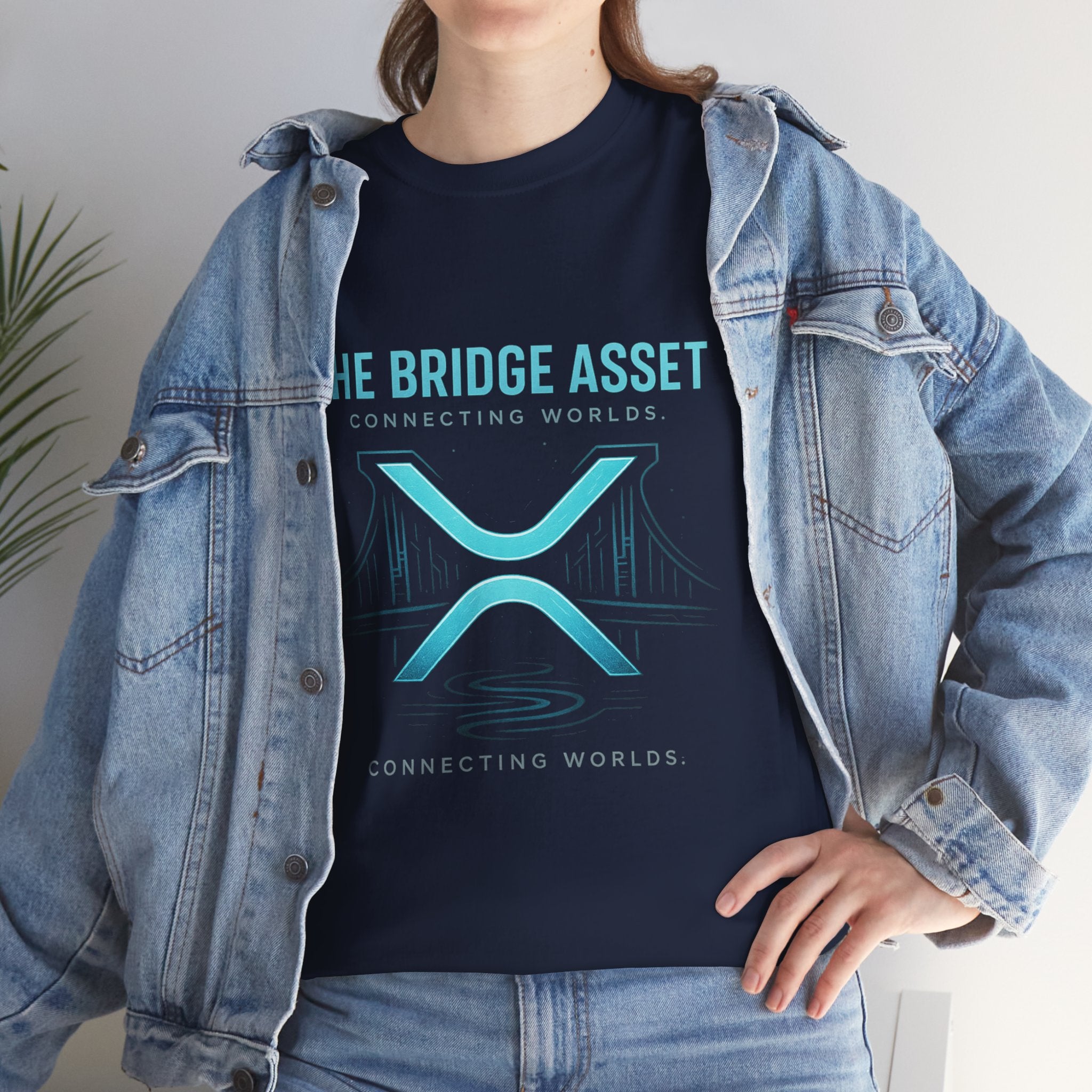 The Bridge Asset Tee – 'Connecting Worlds' Crypto Ripple X Logo T-Shirt
