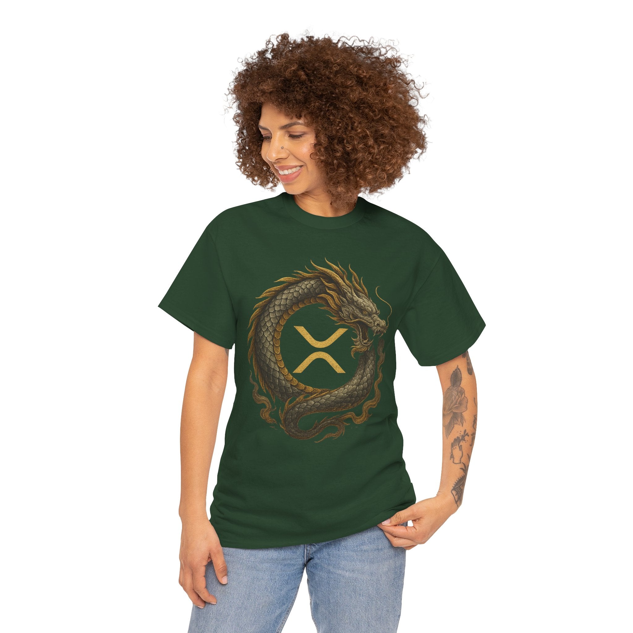 Dragon XRP Logo T-Shirt — Crypto XRP Circle Dragon Graphic Tee