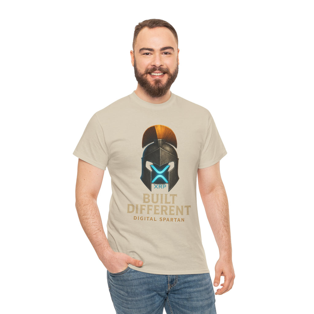 Built Different Spartan Tee — Digital Spartan XRP Crypto T-Shirt