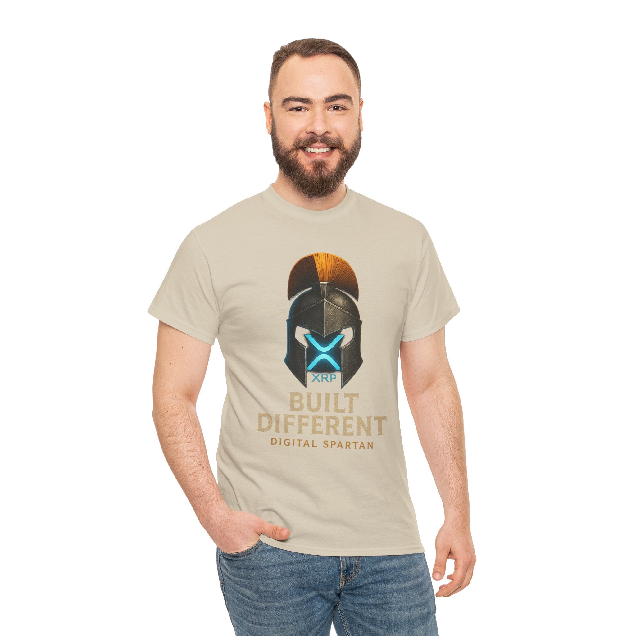 Built Different Spartan Tee — Digital Spartan XRP Crypto T-Shirt