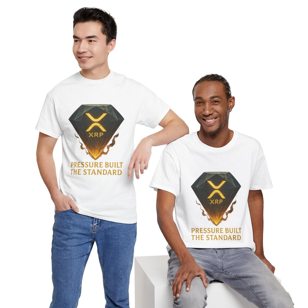 XRP Diamond Tee — "Pressure Built The Standard" Crypto Graphic T‑Shirt
