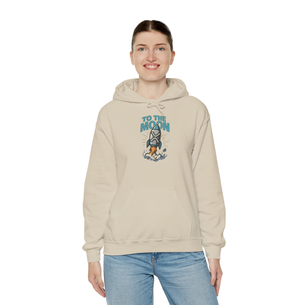 Hoodie — 'To The Moon' Rocket Graphic Pullover