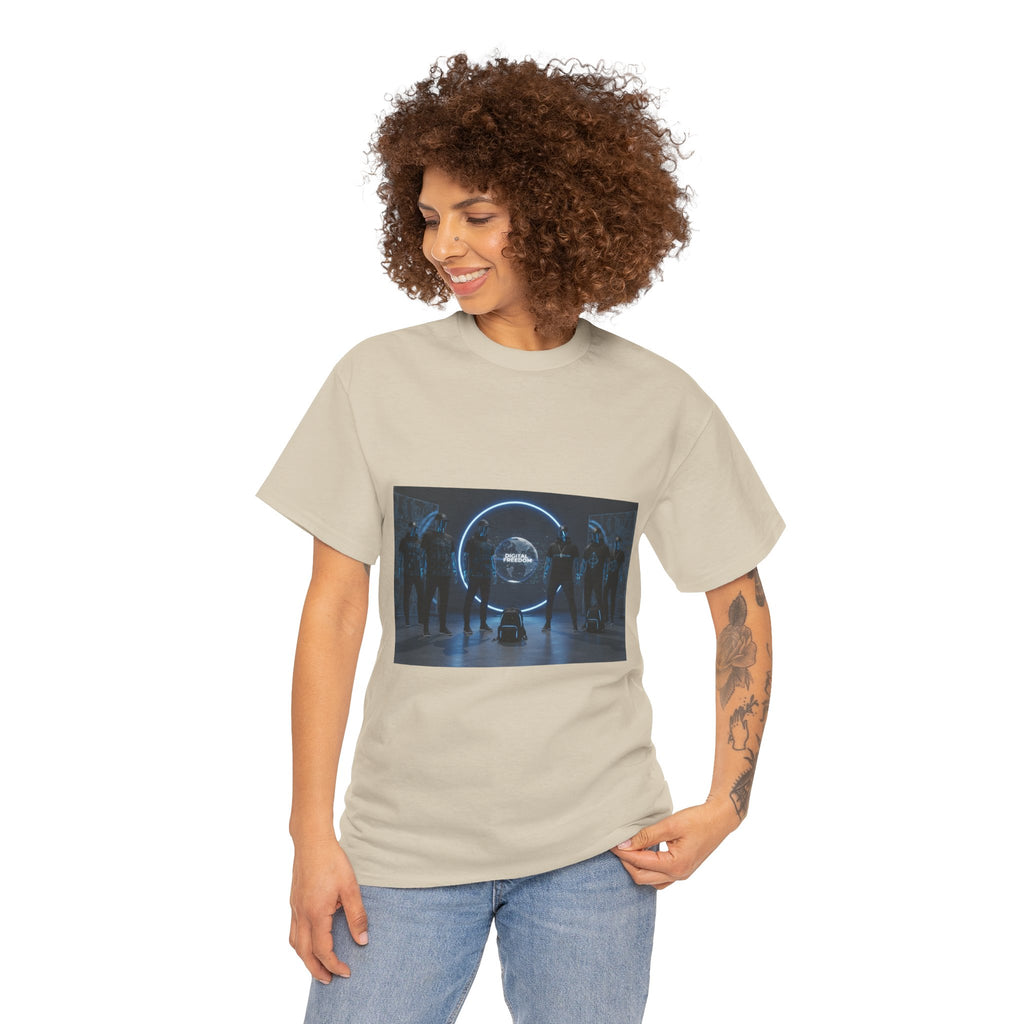 Sci‑Fi Portal Graphic Tee — Futuristic Neon Crew T-Shirt