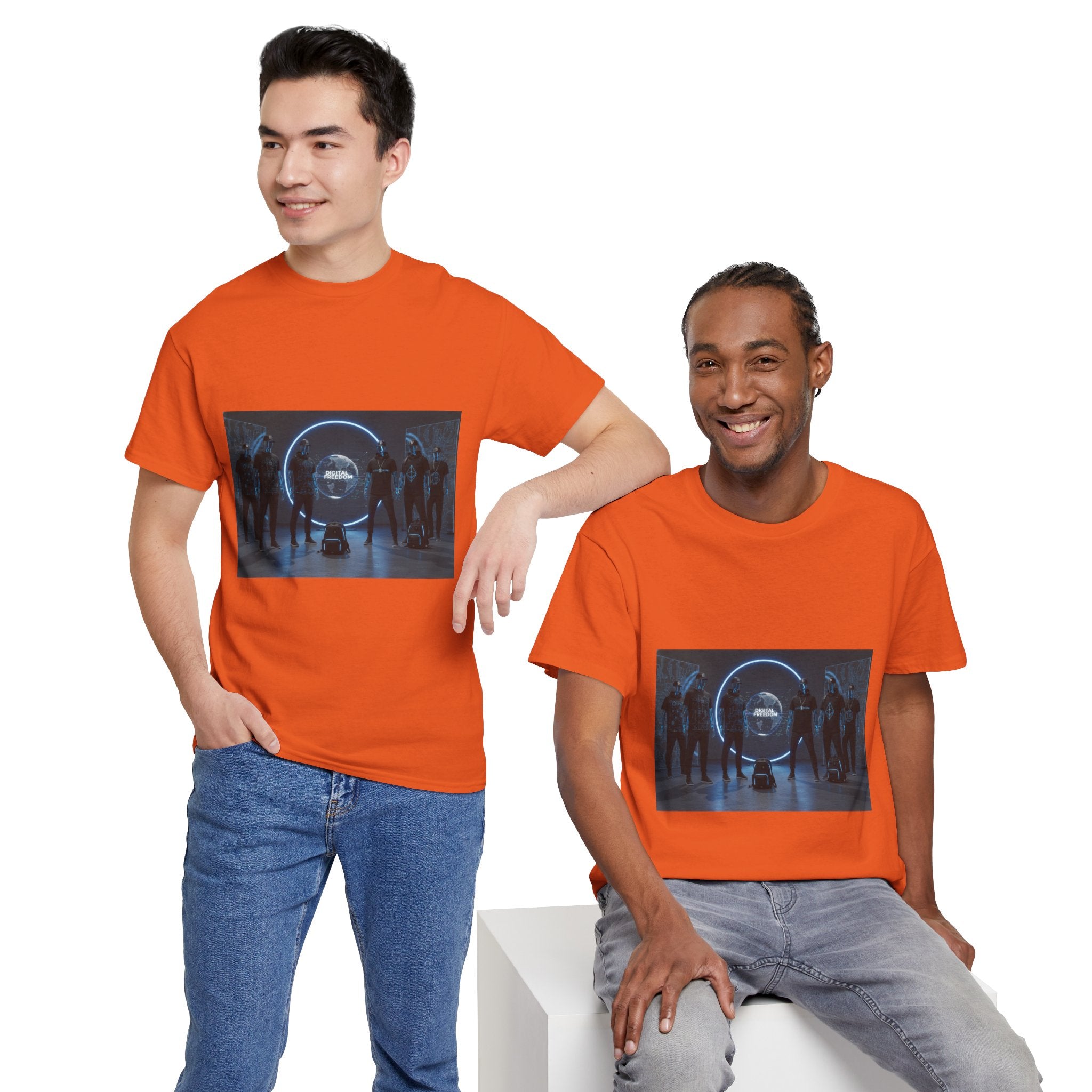 Sci‑Fi Portal Graphic Tee — Futuristic Neon Crew T-Shirt