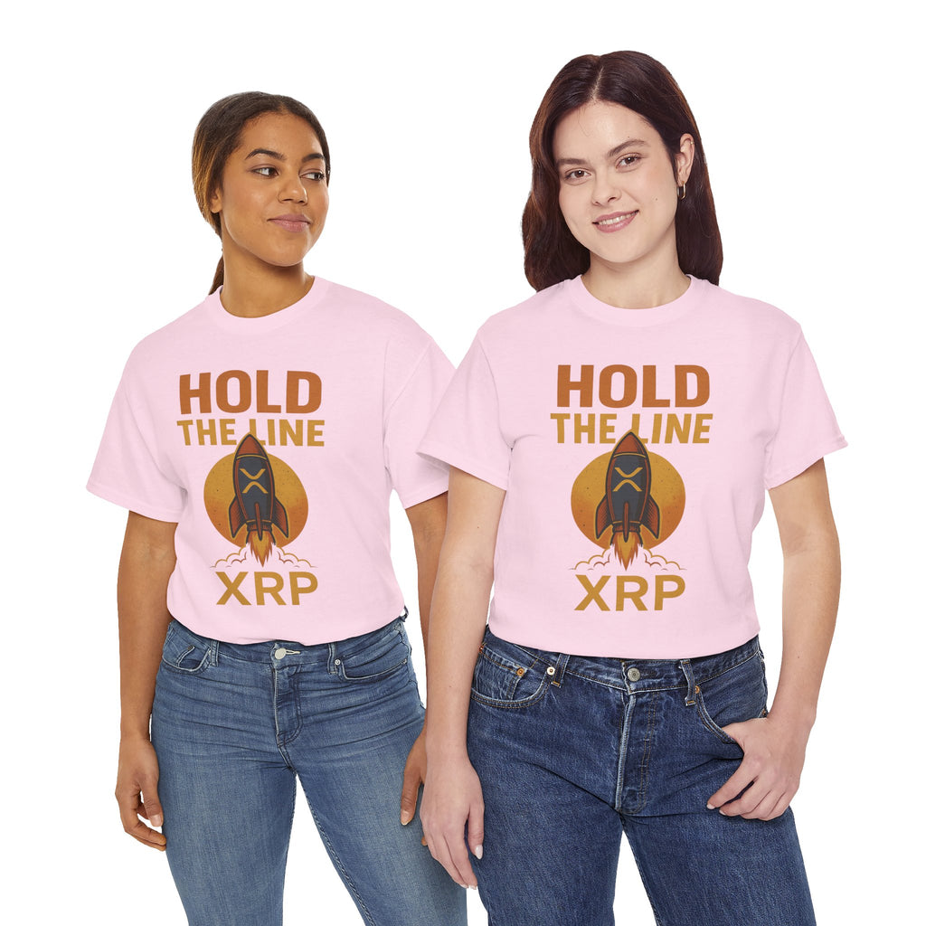 XRP Hold The Line Rocket Tee — Crypto Investor T‑Shirt