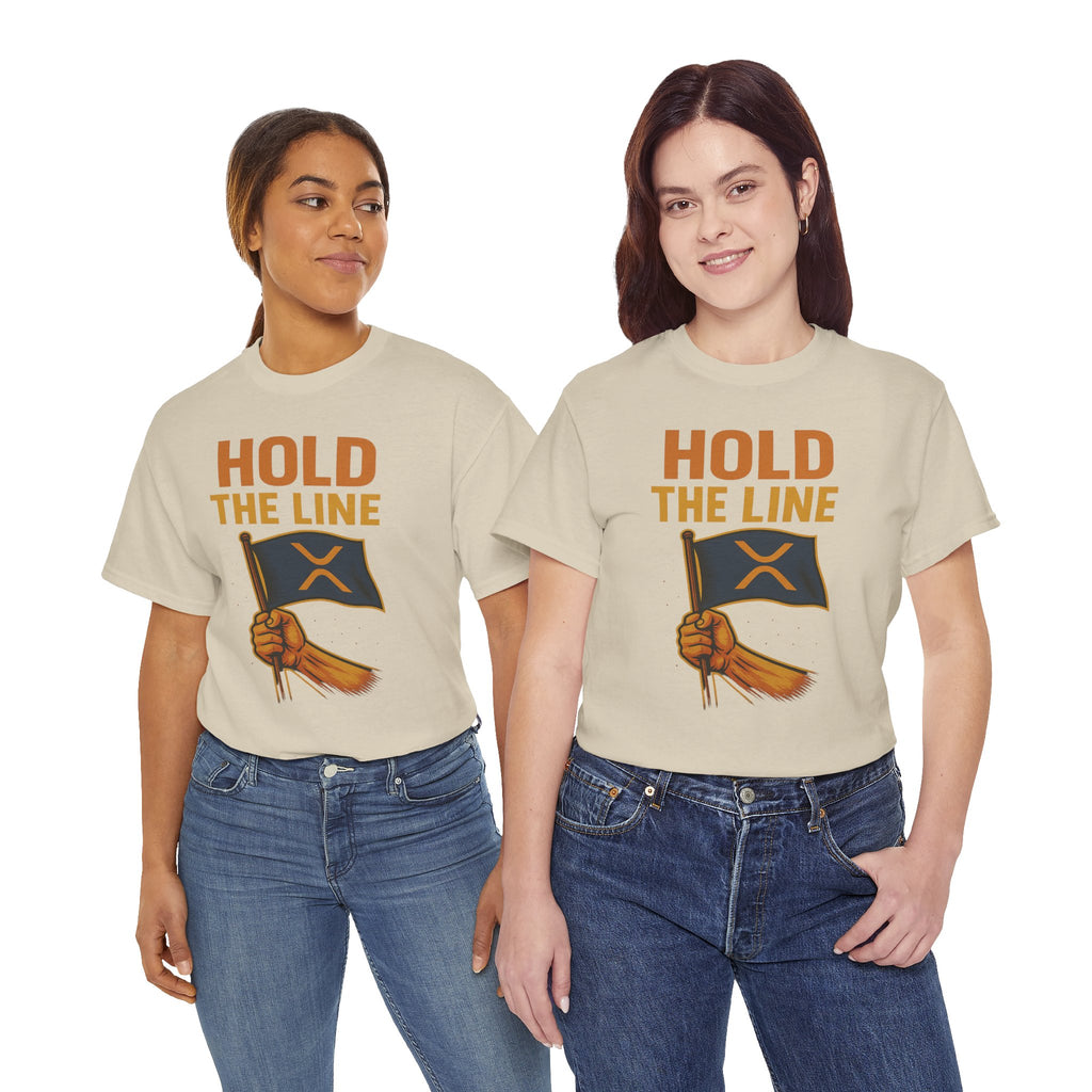 Hold The Line Tee — Bold Flag Graphic Cryptocurrency XRP Shirt
