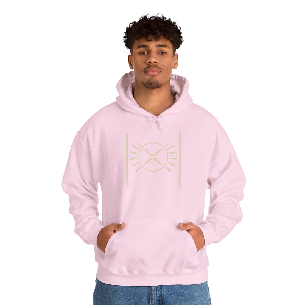 XRP Minimalist Logo Hoodie — Crypto Sun Symbol Sweatshirt