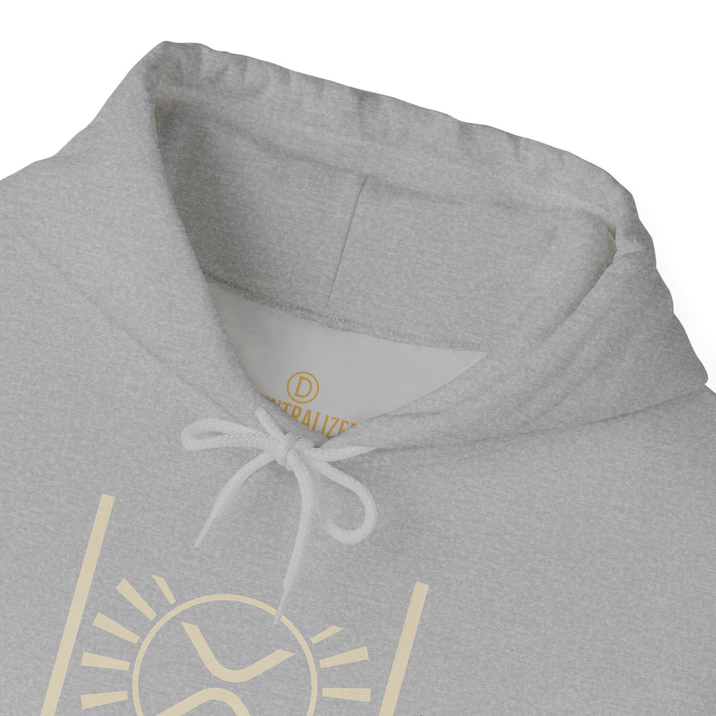 XRP Minimalist Logo Hoodie — Crypto Sun Symbol Sweatshirt