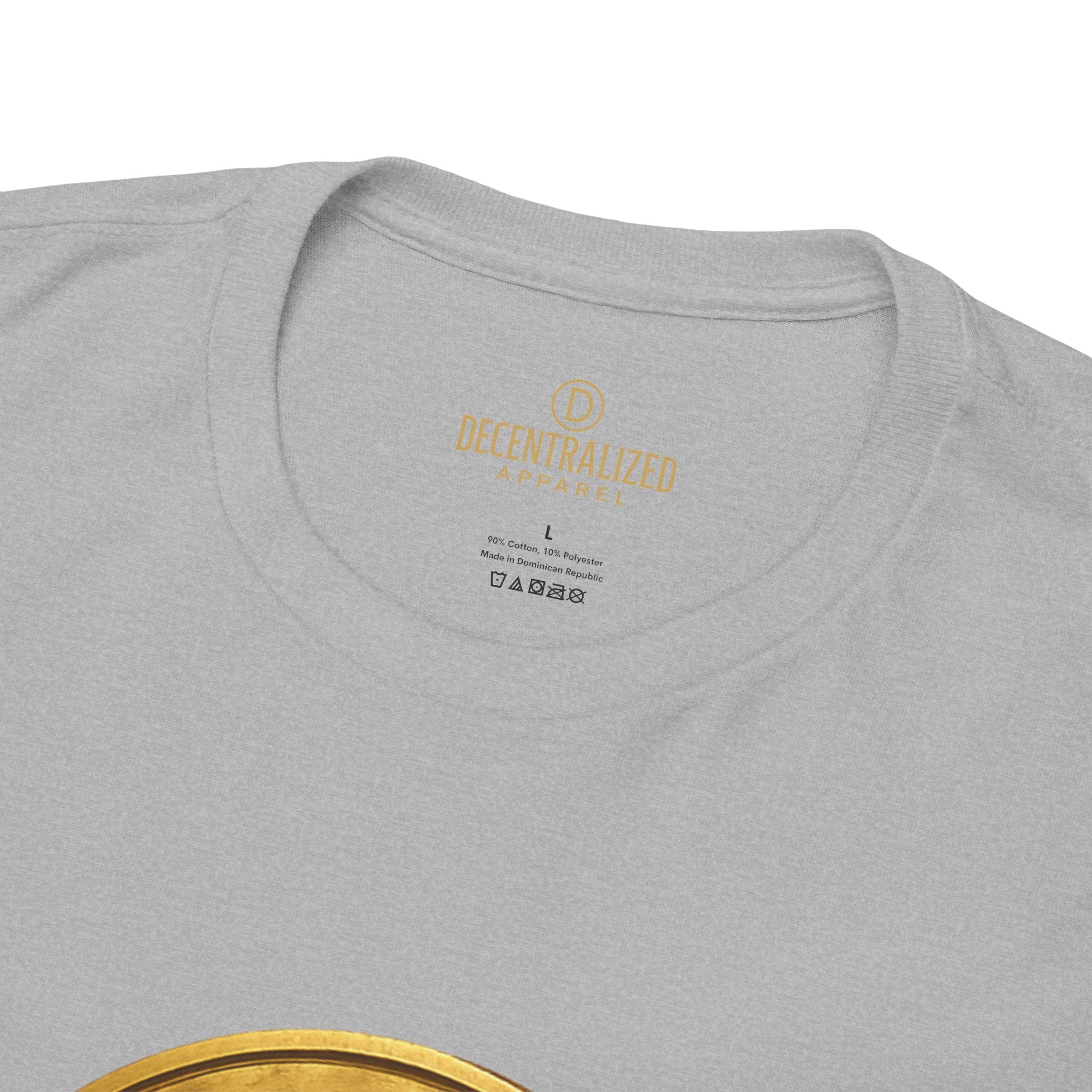 XRP Ledger Trophy T‑Shirt – Gold Ripple Coin on Pedestal Crypto Tee