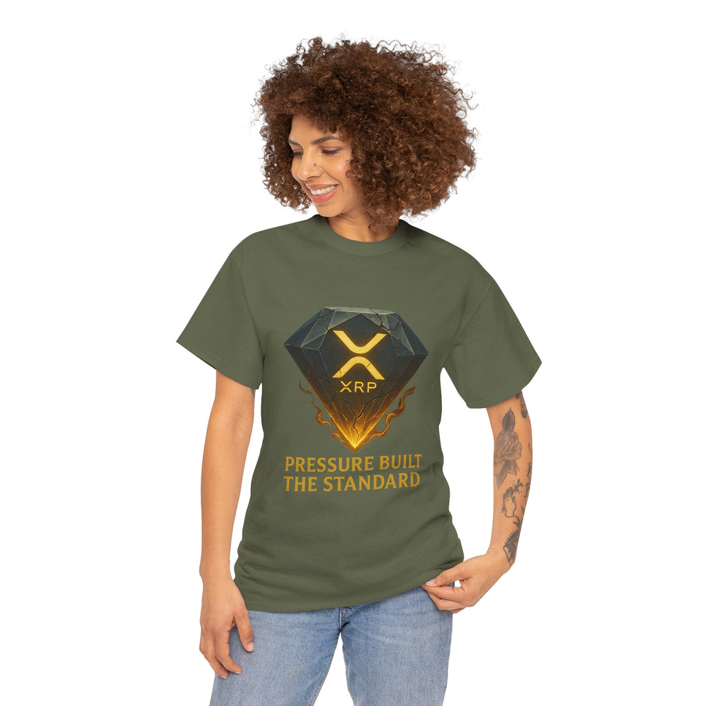 XRP Diamond Tee — "Pressure Built The Standard" Crypto Graphic T‑Shirt