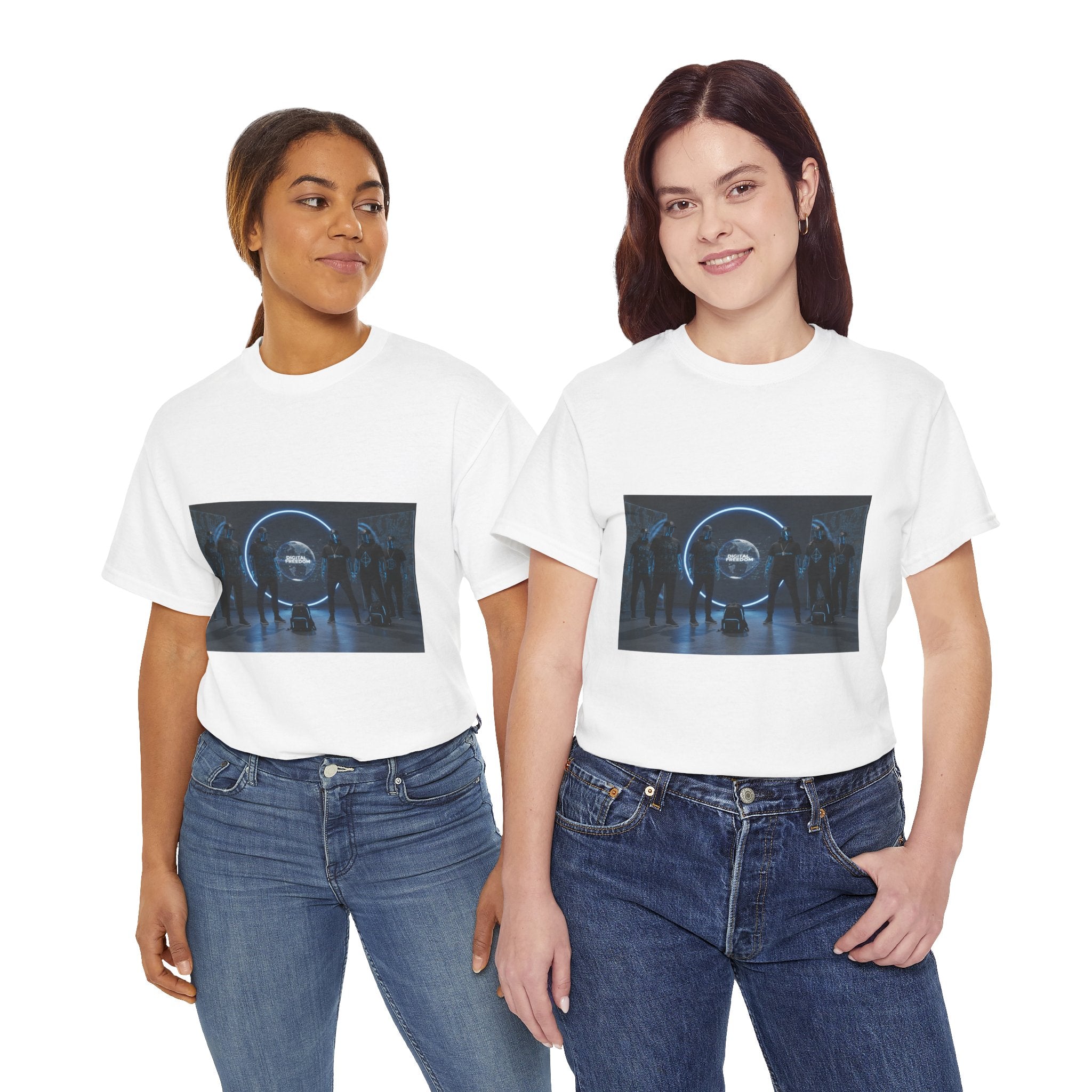 Sci‑Fi Portal Graphic Tee — Futuristic Neon Crew T-Shirt