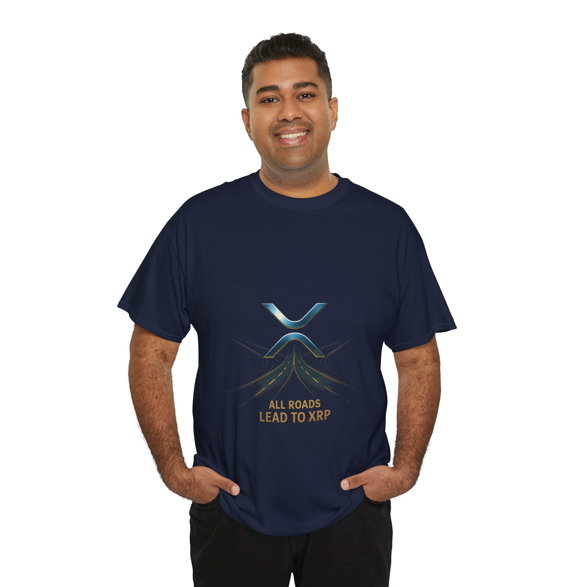 All Roads Lead to XRP T-Shirt — Crypto Ripple Logo Tee