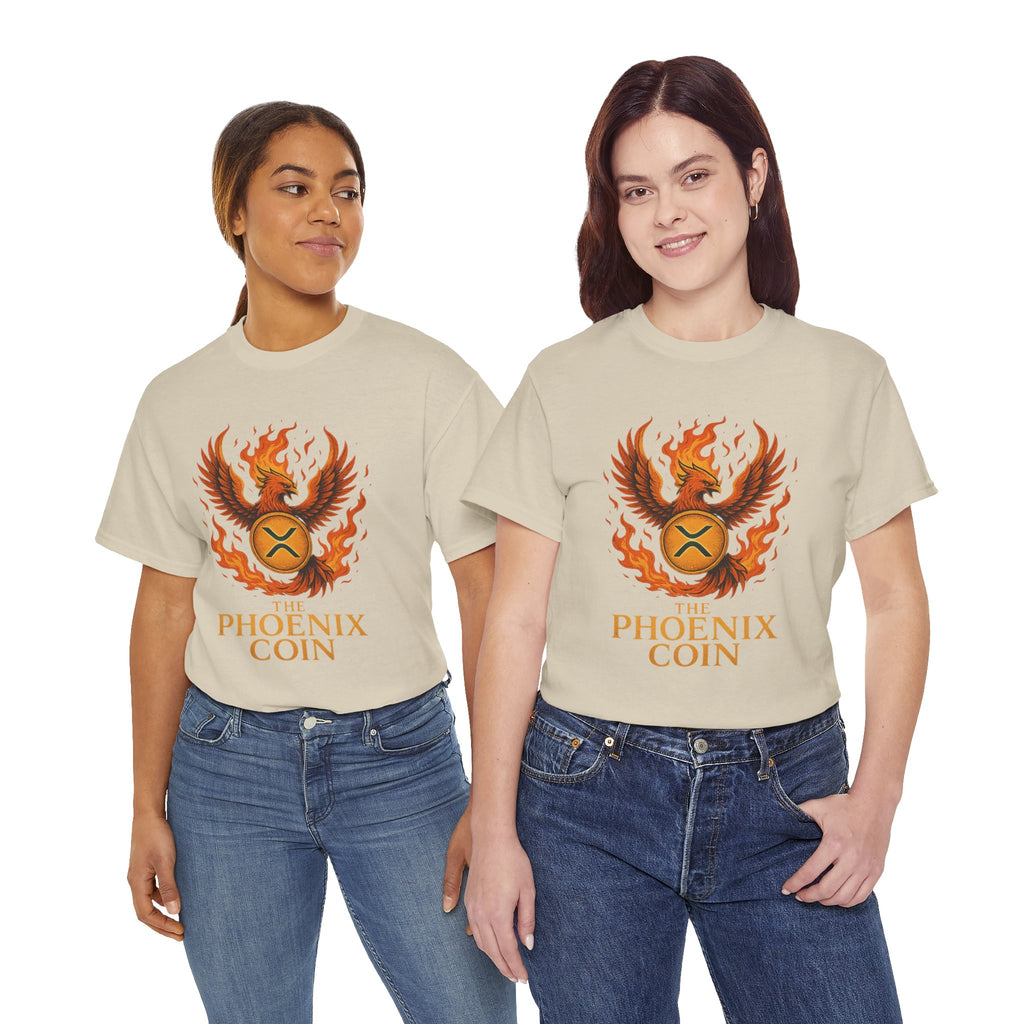 Phoenix Coin T‑Shirt — Fiery Phoenix Crypto Logo Tee