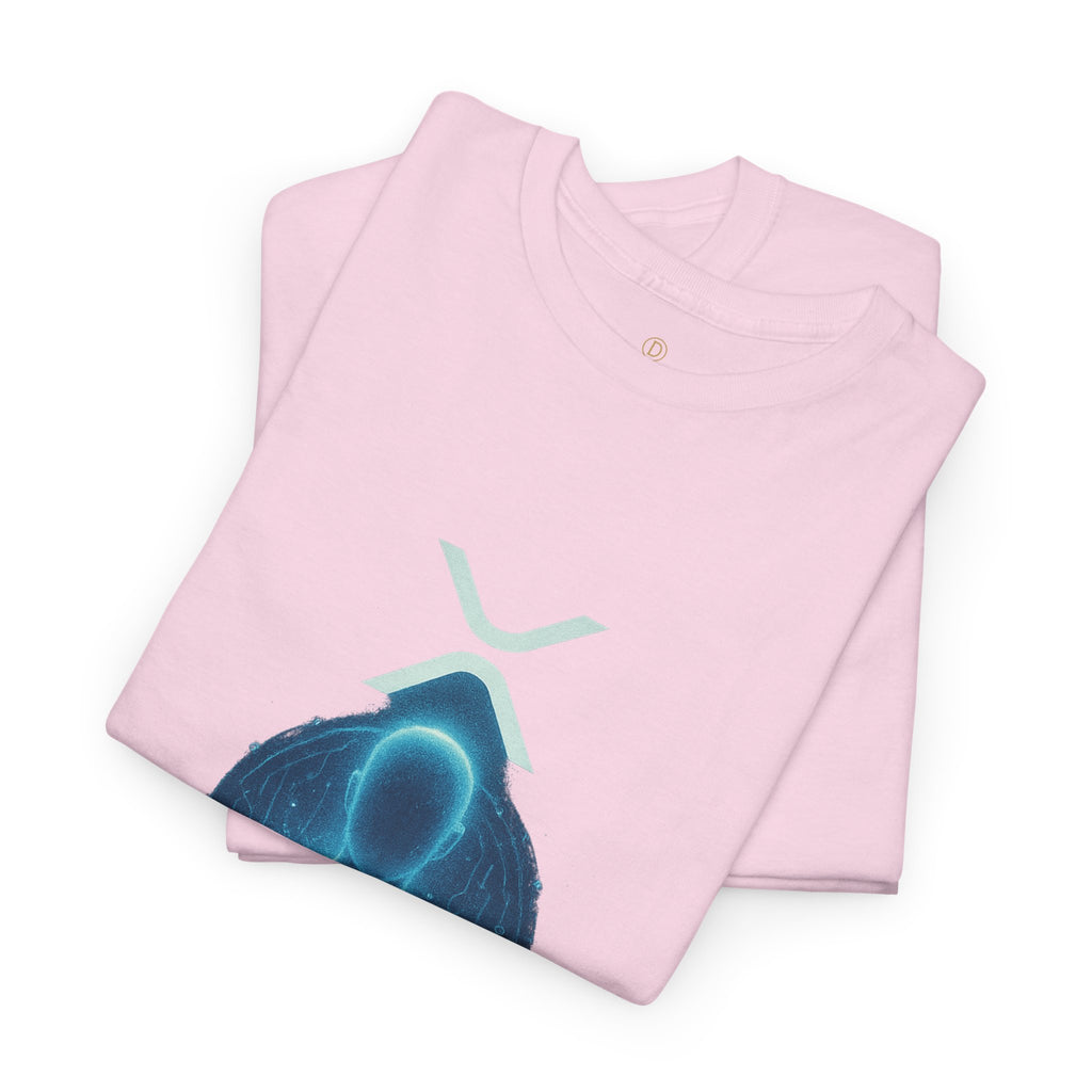 Digital Deity T‑Shirt — Futuristic Neon Tech Hoodie Tee