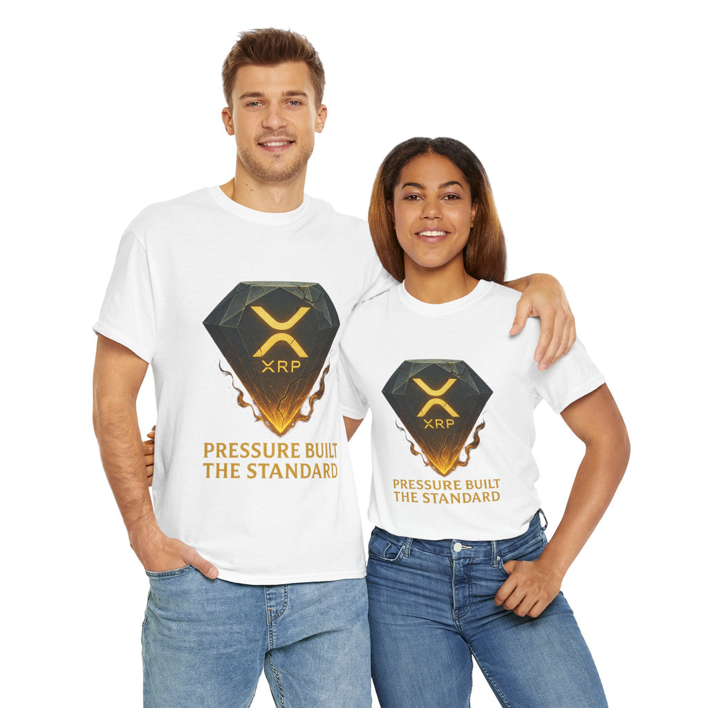 XRP Diamond Tee — "Pressure Built The Standard" Crypto Graphic T‑Shirt