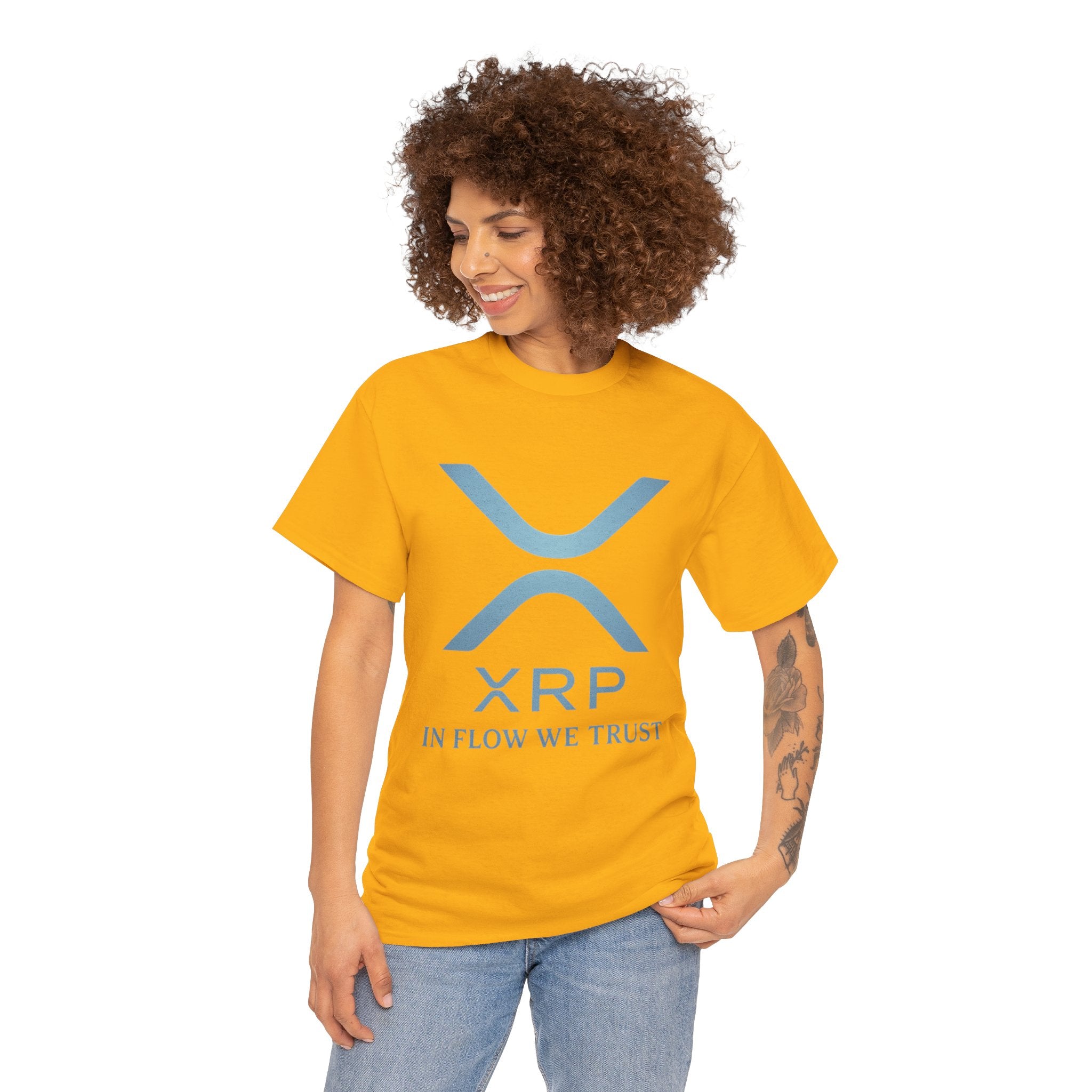 XRP Crypto Tee — "In Flow We Trust" Ripple Logo T-Shirt