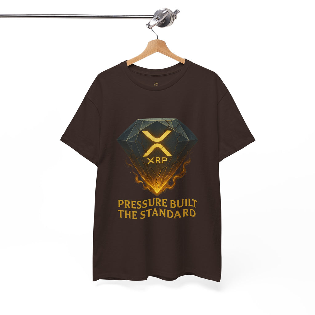 XRP Diamond Tee — "Pressure Built The Standard" Crypto Graphic T‑Shirt