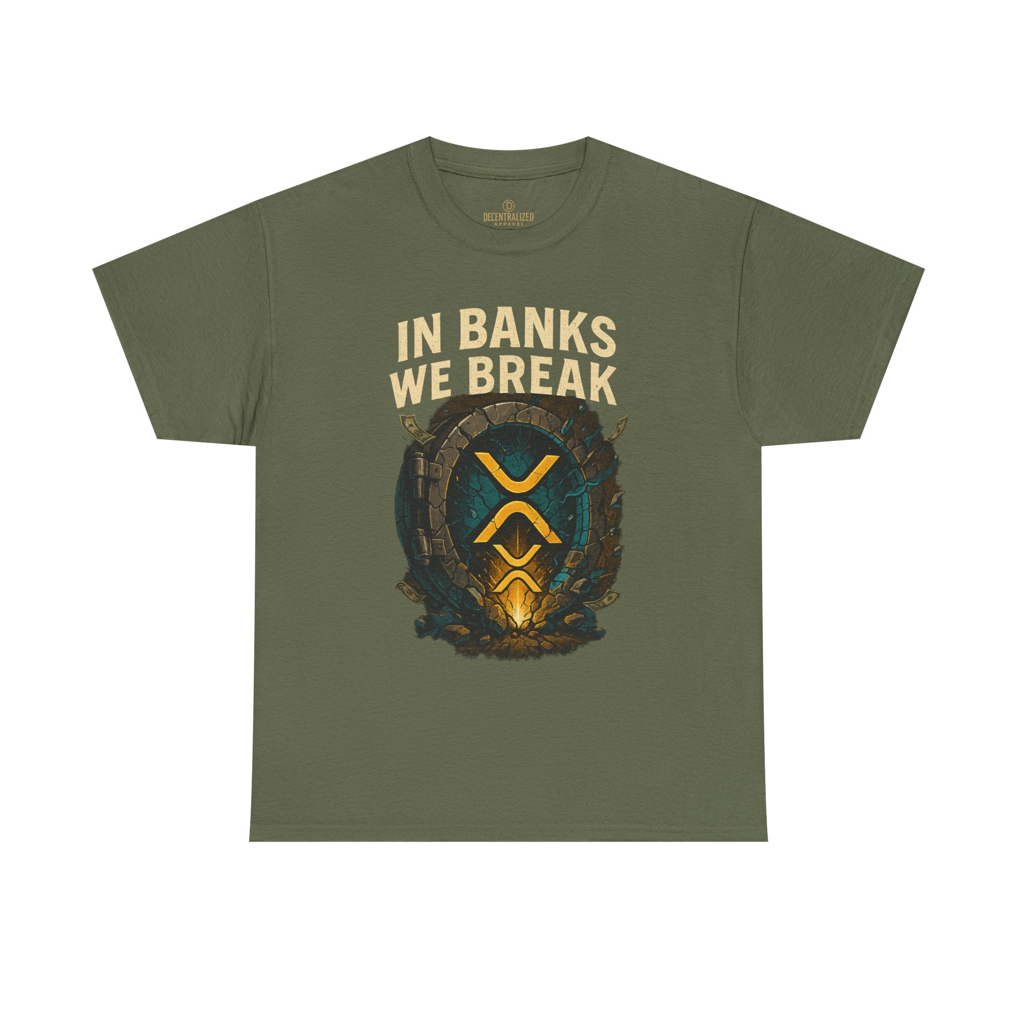 In Banks We Break XRP Crypto Graphic Tee
