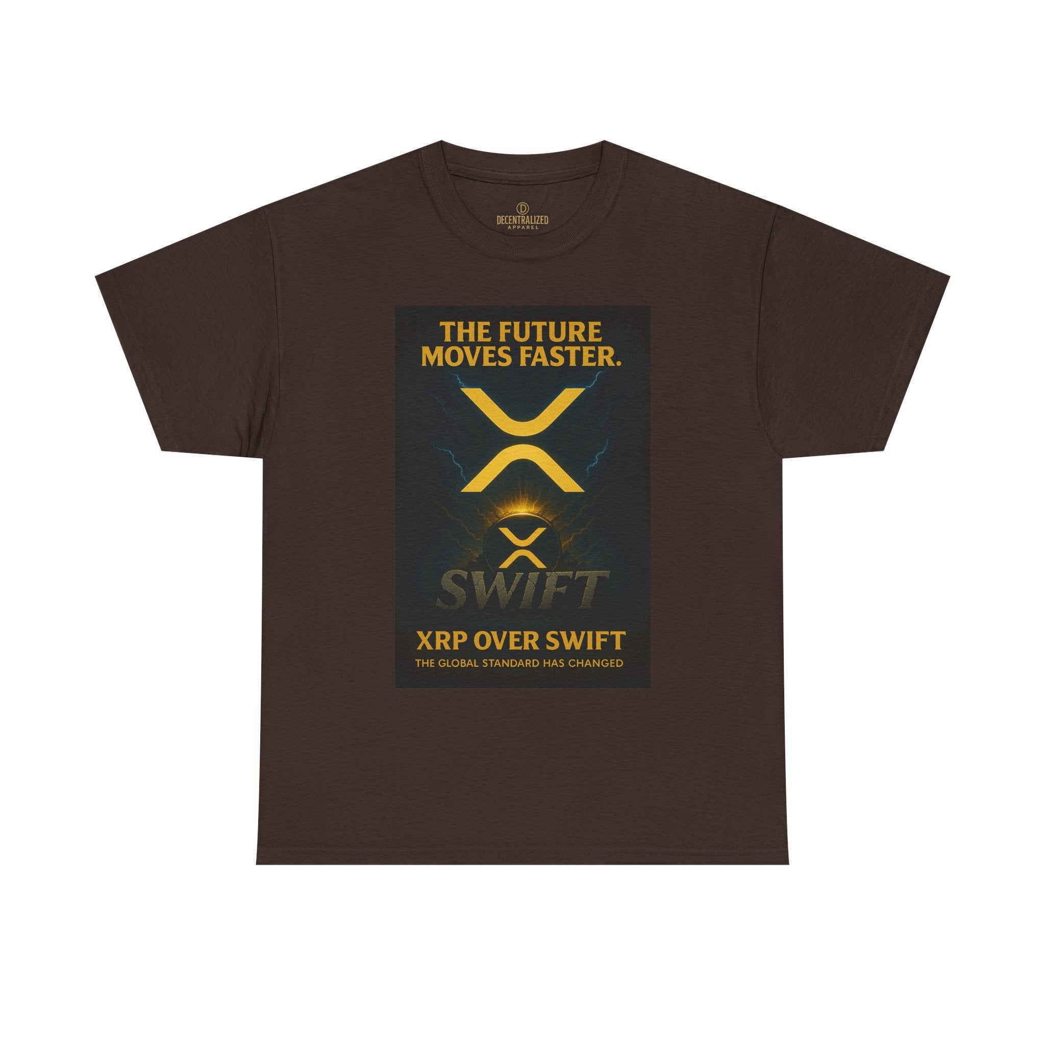 XRP Swift Crypto T-Shirt — “The Future Moves Faster” XRP Over Swift Tee