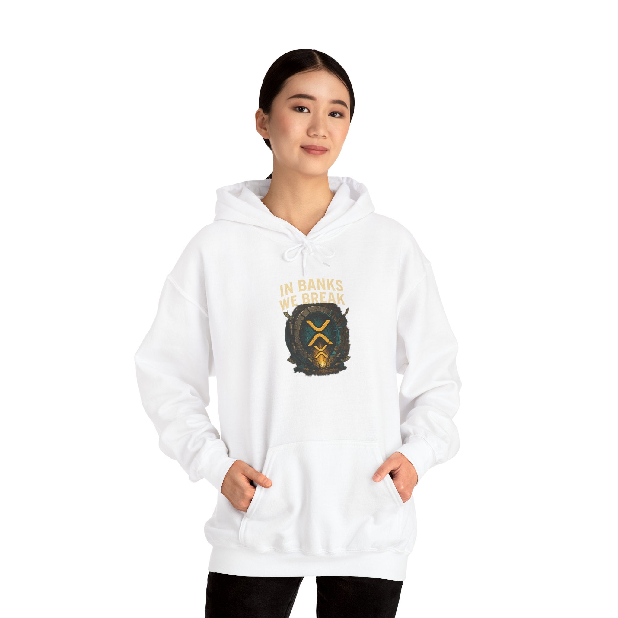 Hoodie — 'In Banks We Trust' Crest Pullover