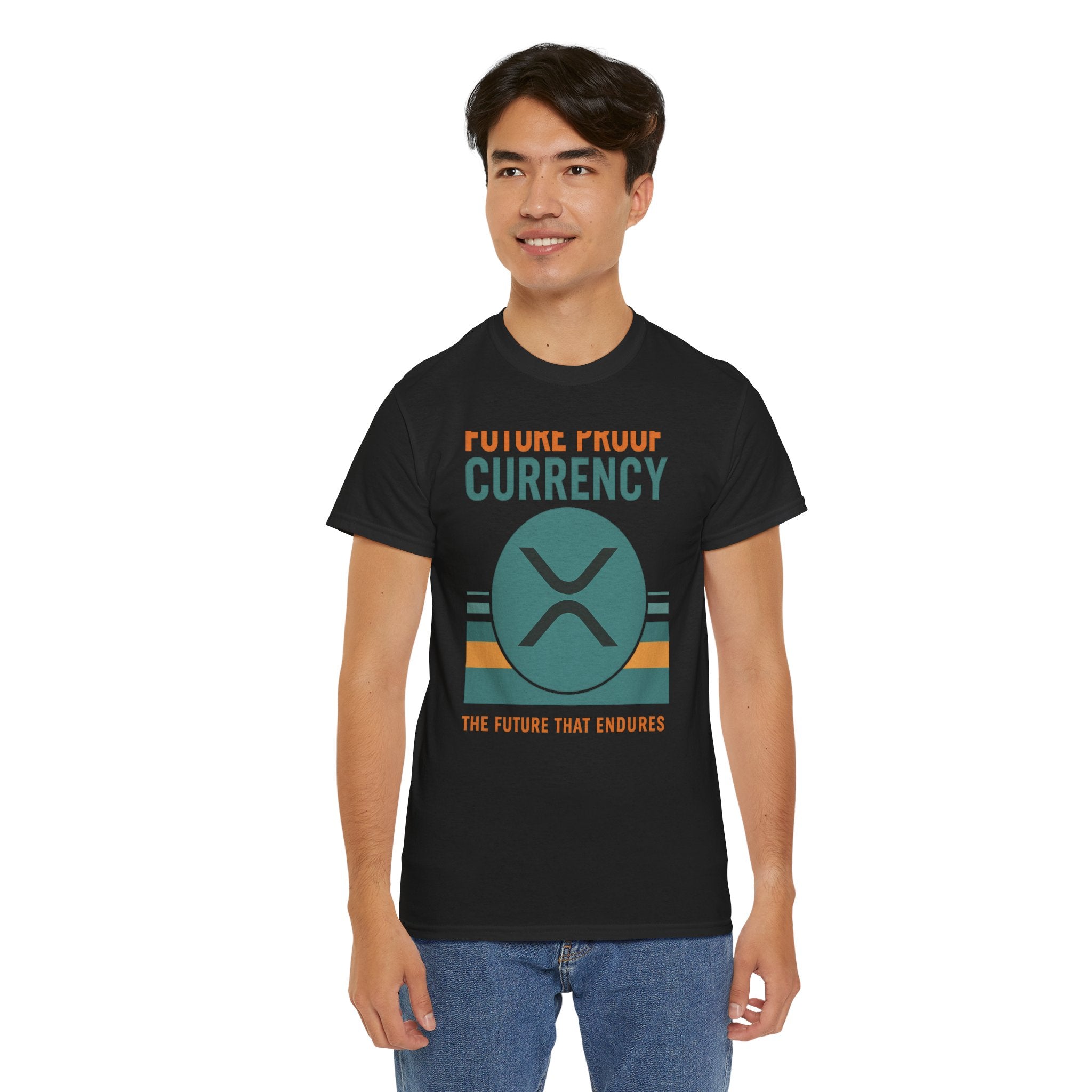 RIPPLE XRP 'Future Proof Currency' Graphic Tee — Crypto Retro Logo Shirt