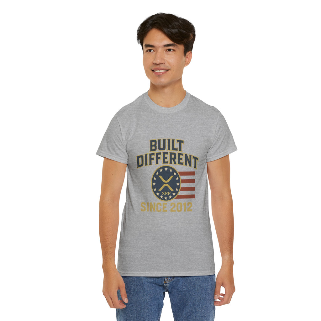 Built Different Since 2012 T-Shirt — American Flag Vintage Crew Tee