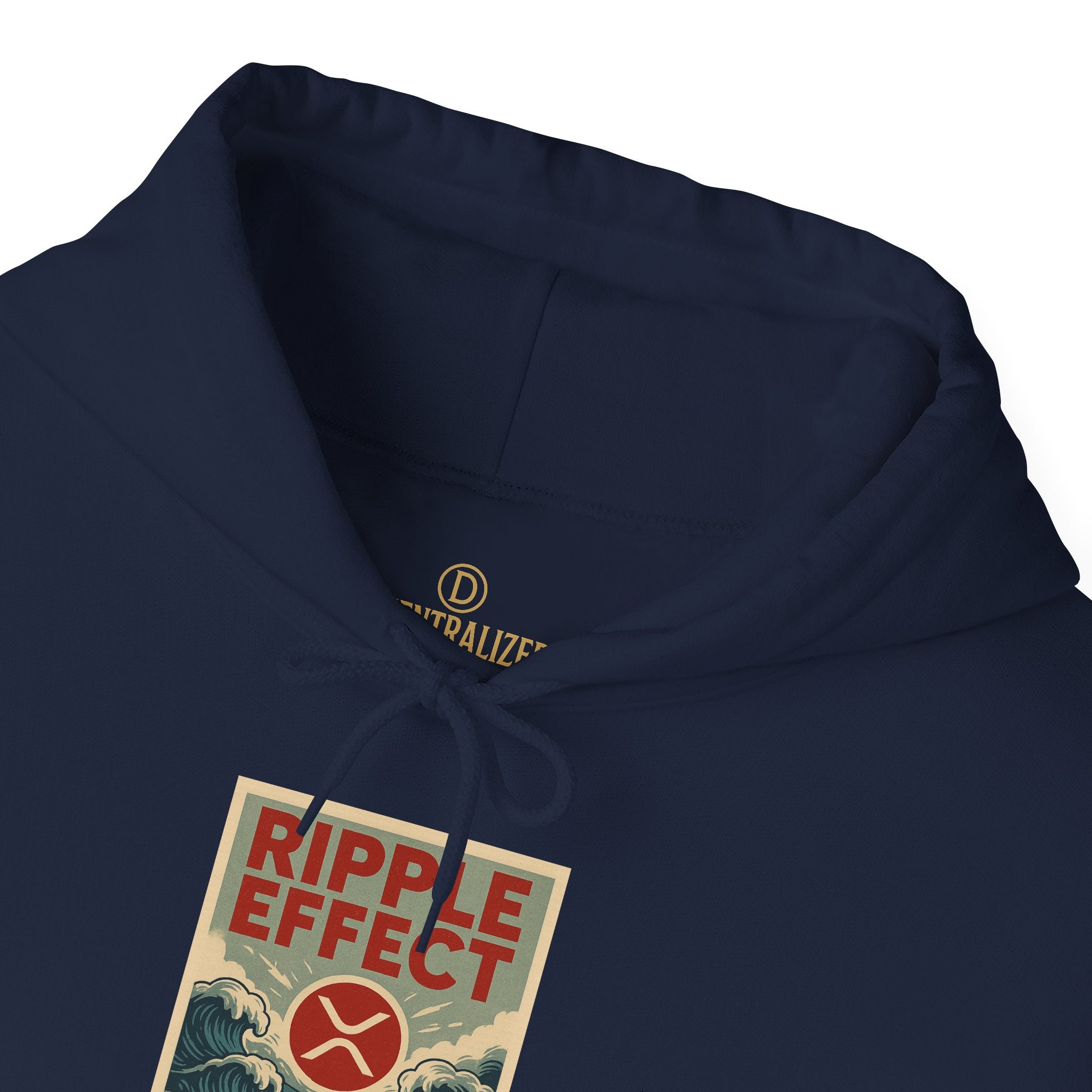 Ripple Effect Hoodie – Vintage Ocean Wave Graphic Hooded Sweatshirt