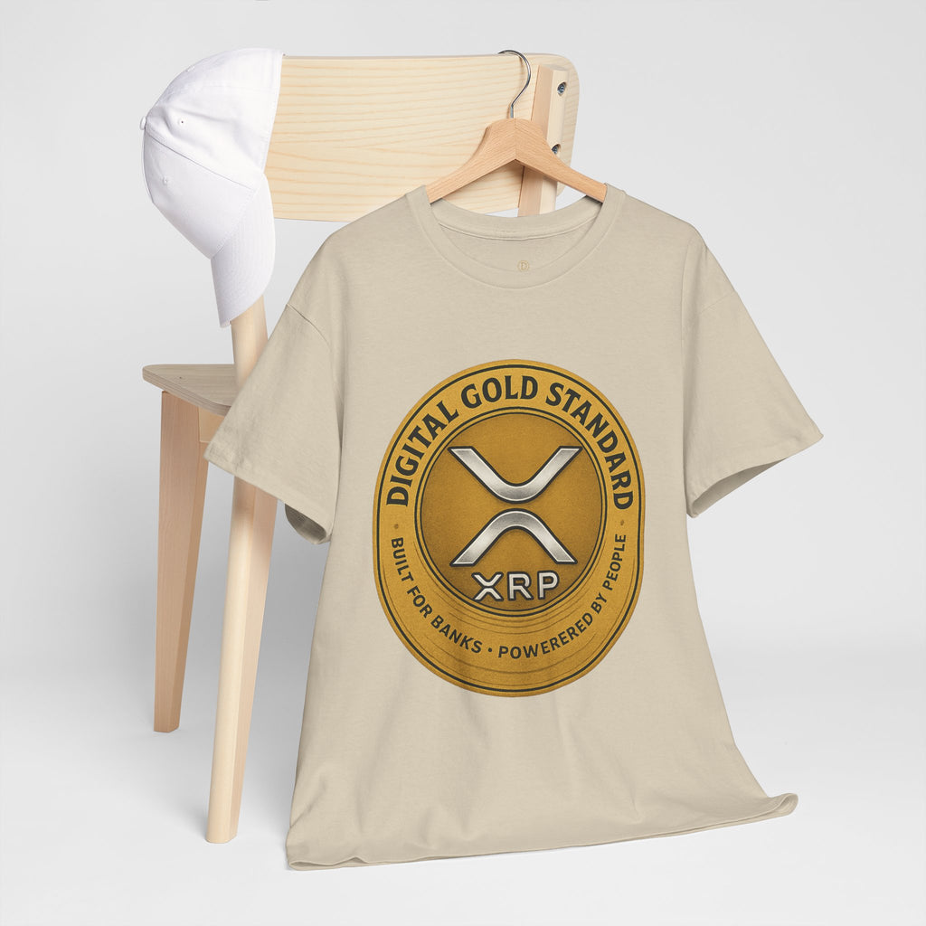 XRP Digital Gold Tee – Cryptocurrency Logo Shirt