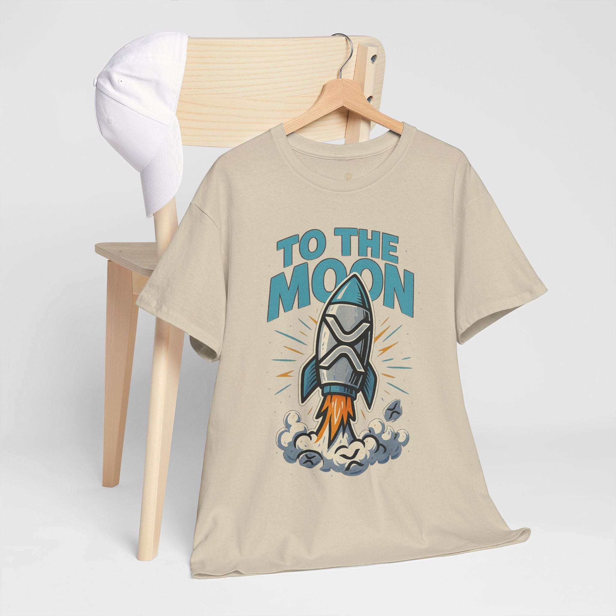 To The Moon Rocket T-Shirt — Space Graphic Tee for Crypto & Space Enthusiasts