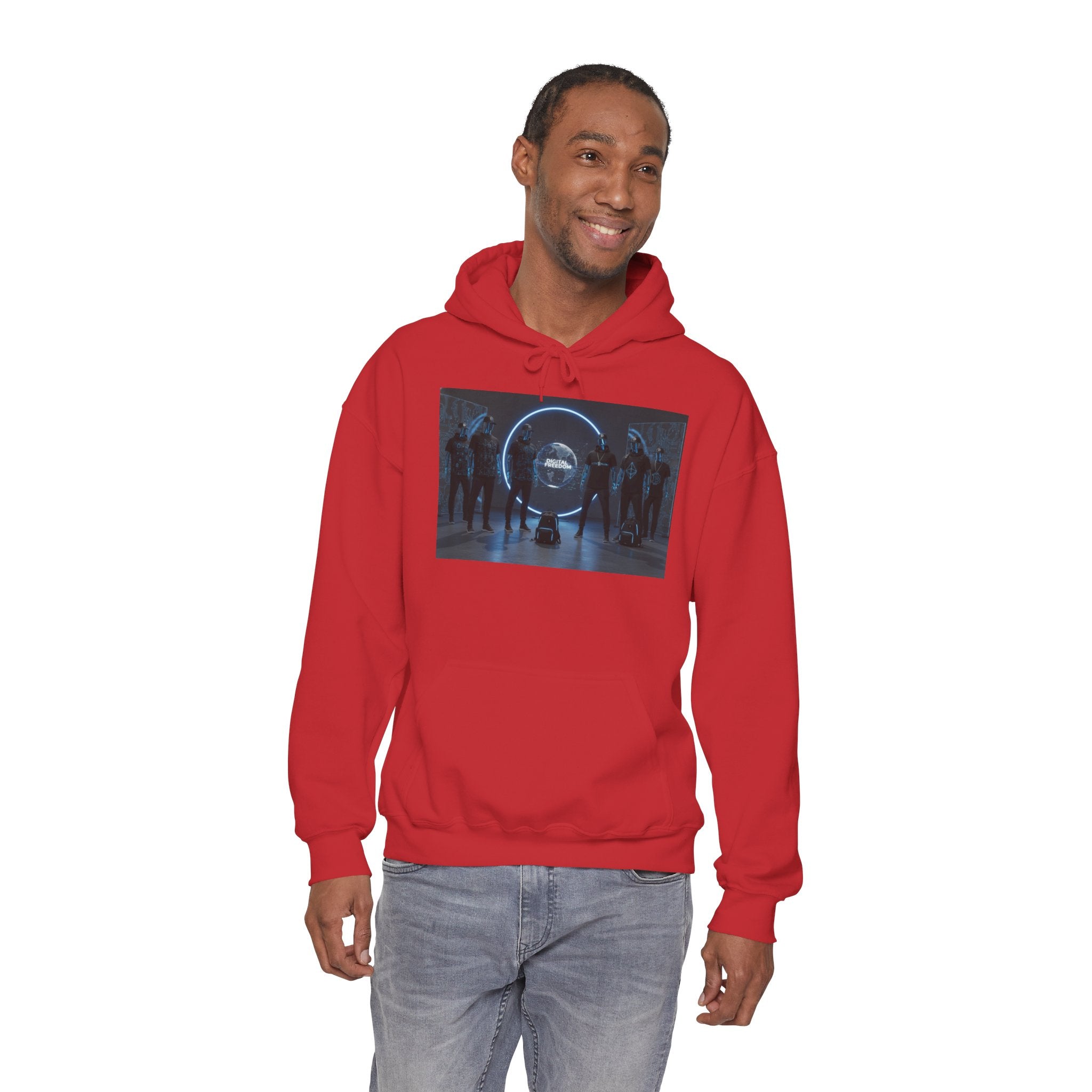Futuristic Neon Portal Hoodie – Cyberpunk Sci‑Fi Crew Graphic Sweatshirt