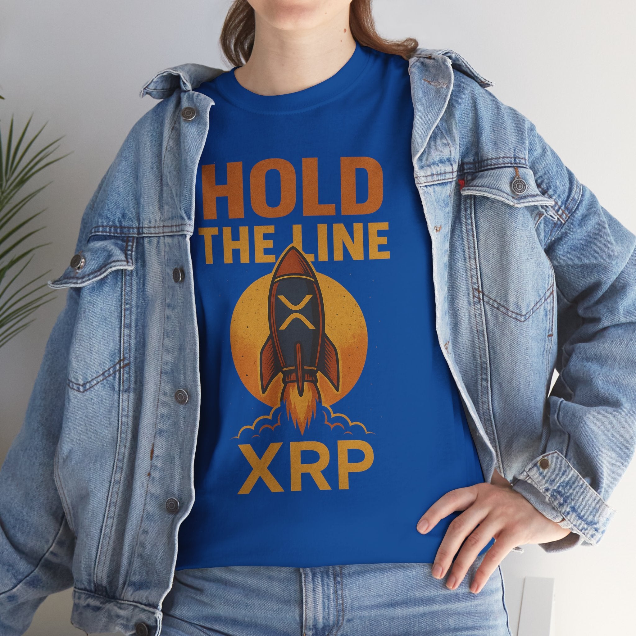 XRP Hold The Line Rocket Tee — Crypto Investor T‑Shirt