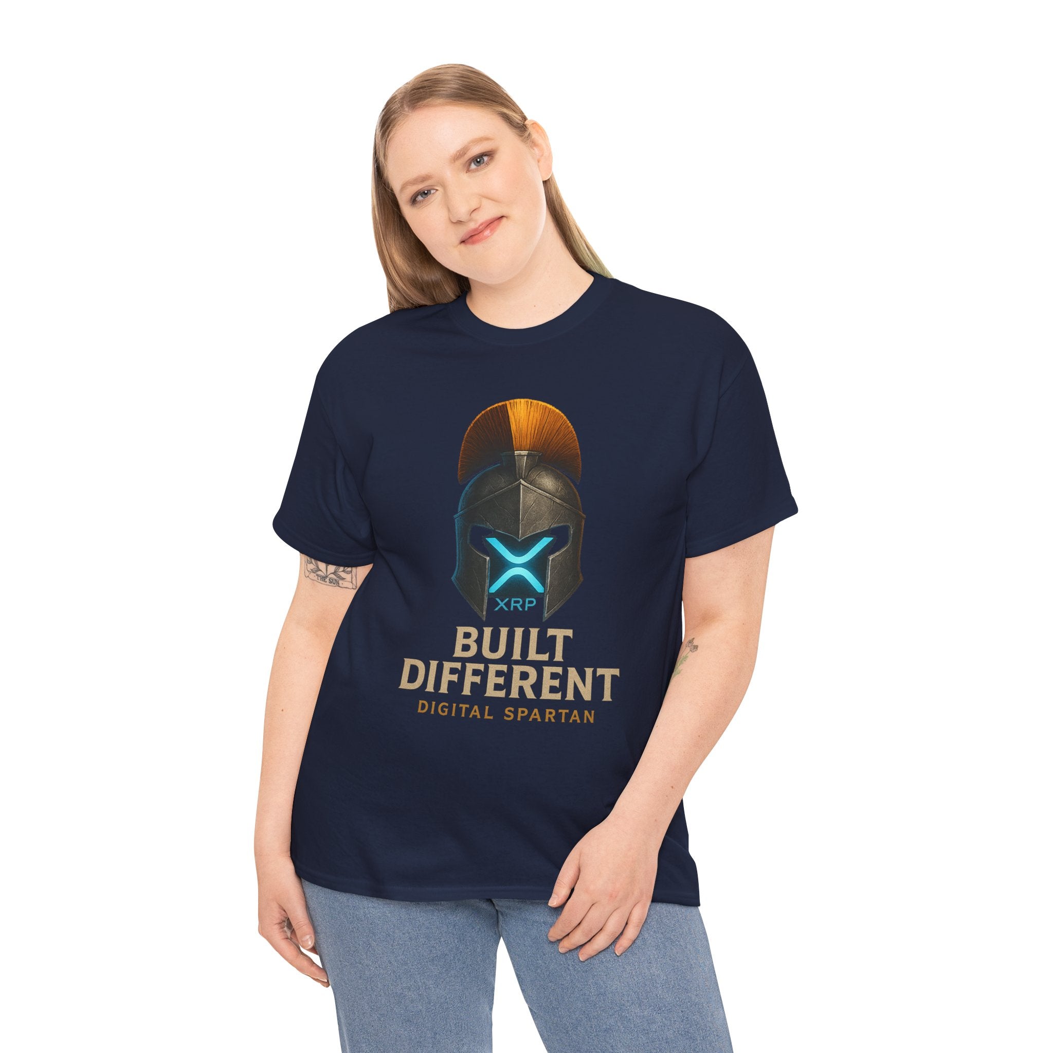 Built Different Spartan Tee — Digital Spartan XRP Crypto T-Shirt